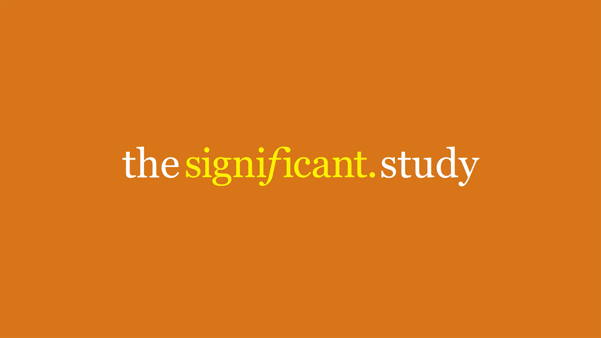 The Significant Study reel