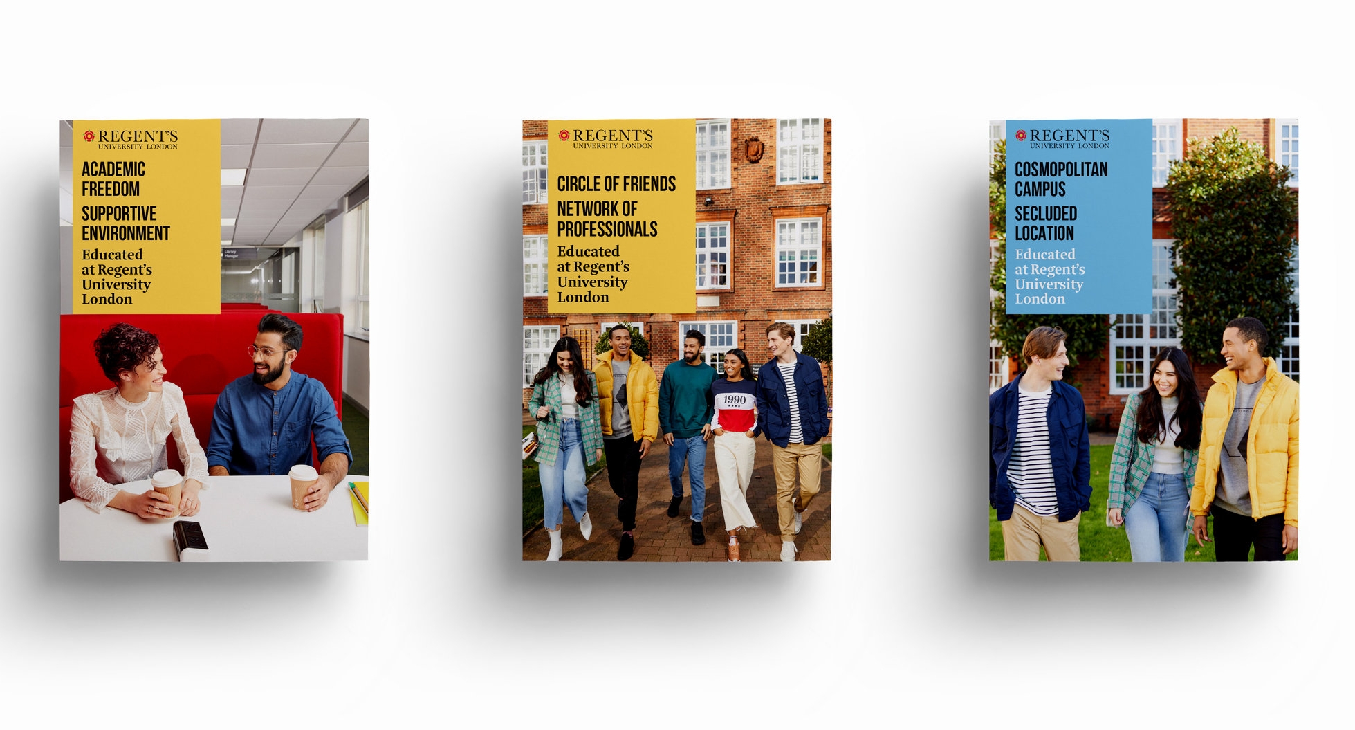 To highlight the scope and advantages of the University we used paired statements. The statements compare what can be achieved whilst studying, against the long term benefits of being an alumni. The campaign was rolled out across print and digital media.