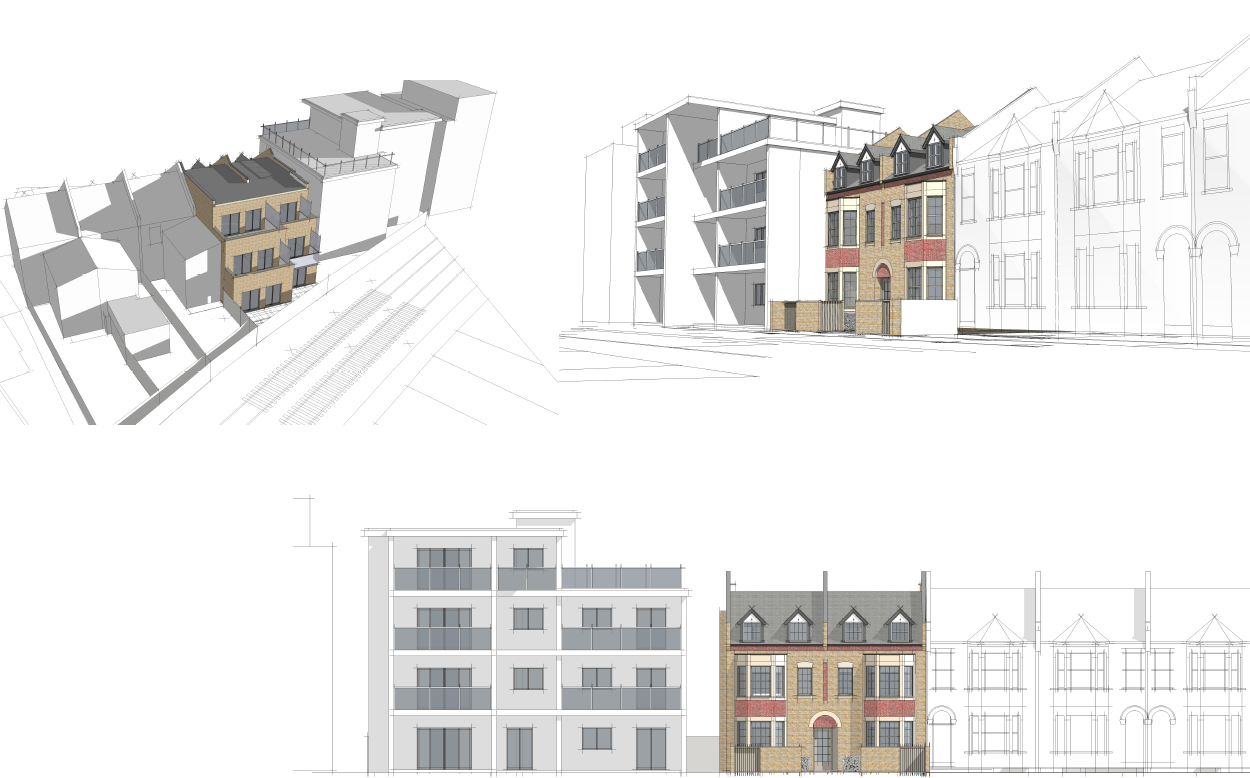Building developments at Hartfield Road - Wimbledon