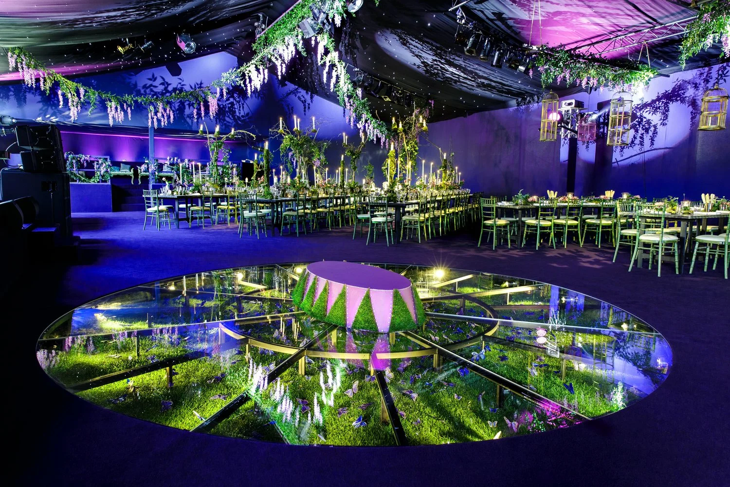 Transparent marquee flooring