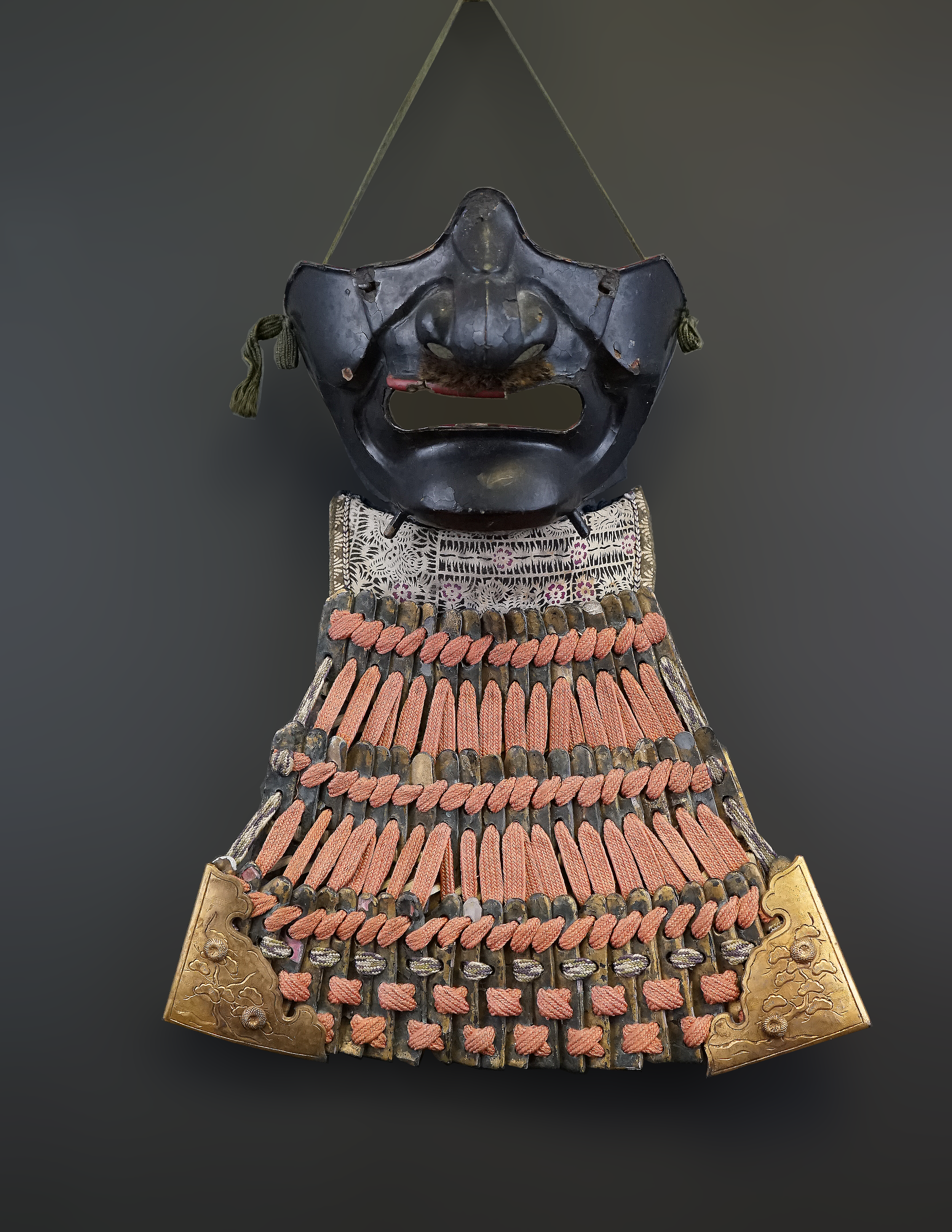 ANTIQUE MEIJI PERIOD SAMURAI MEMPO- JAPAN