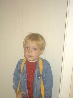 Lukas erster Kita Tag im Oktober 2004