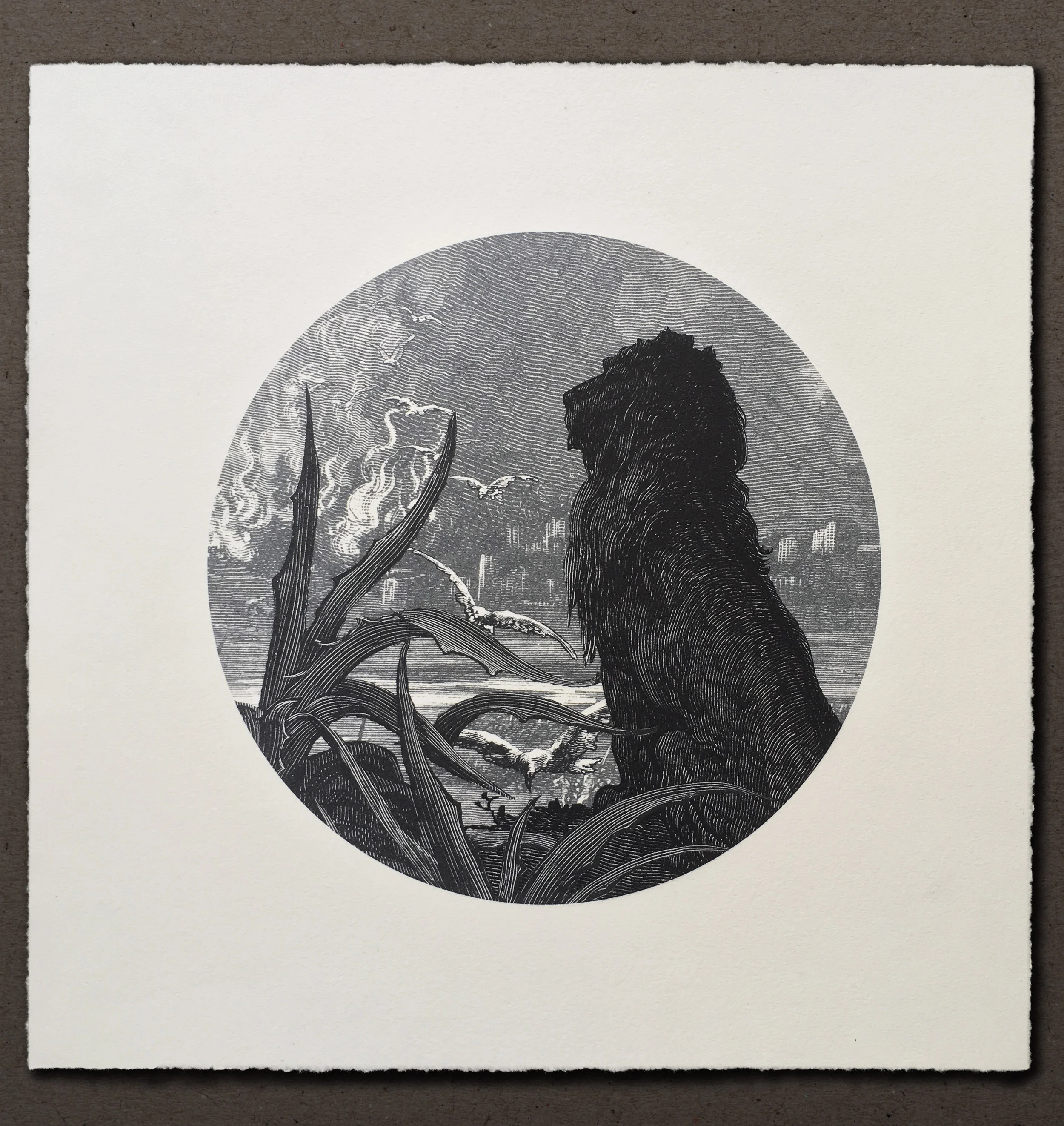 Tom Gallant photopolymer etchings from digital collages