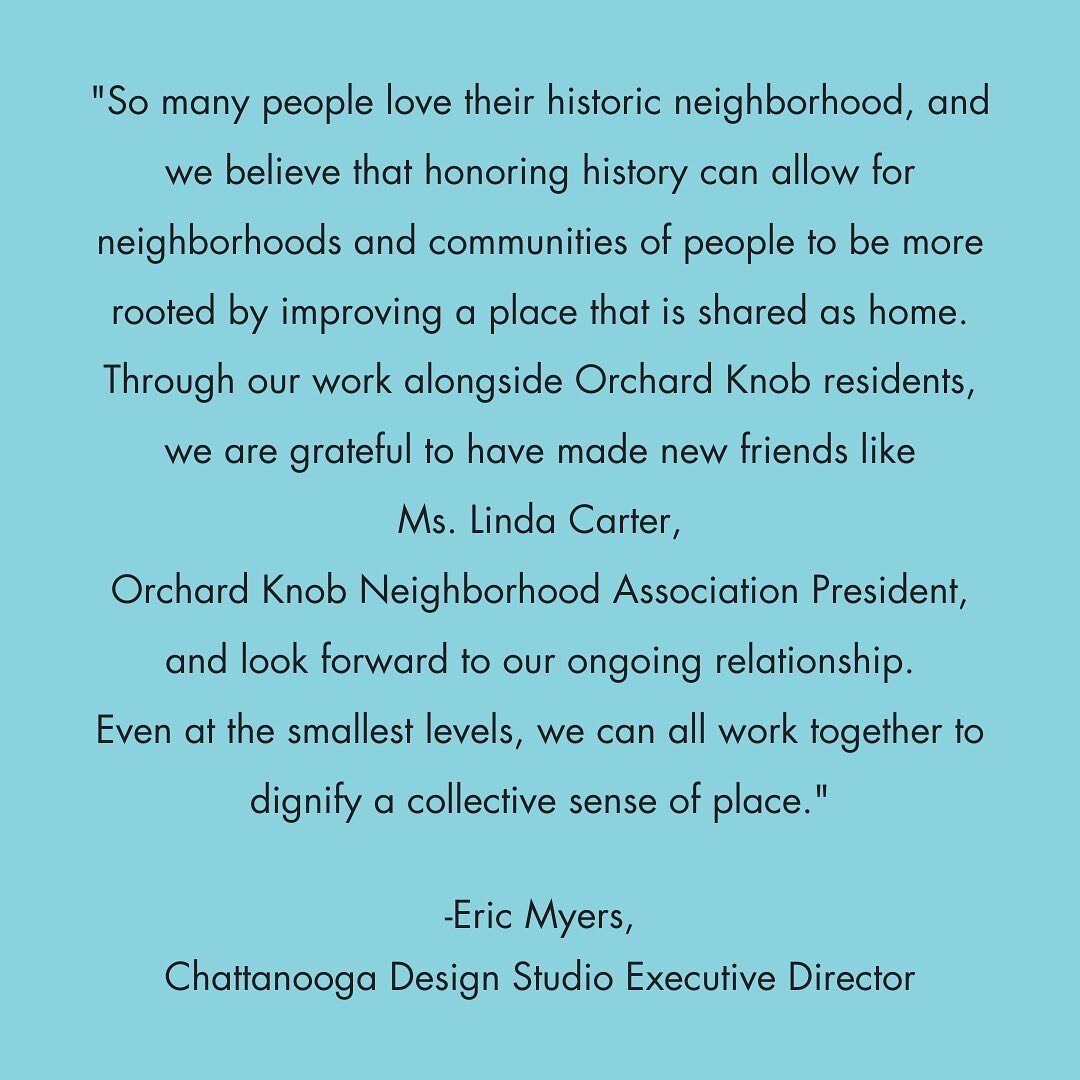 After working with her Neighborhood Association on a Public Realm Plan that identified a need for more welcoming community gateways, Ms. Linda Carter was thrilled to show off the new signage at Orchard Knob Elementary School.

We caught up with Ms. L