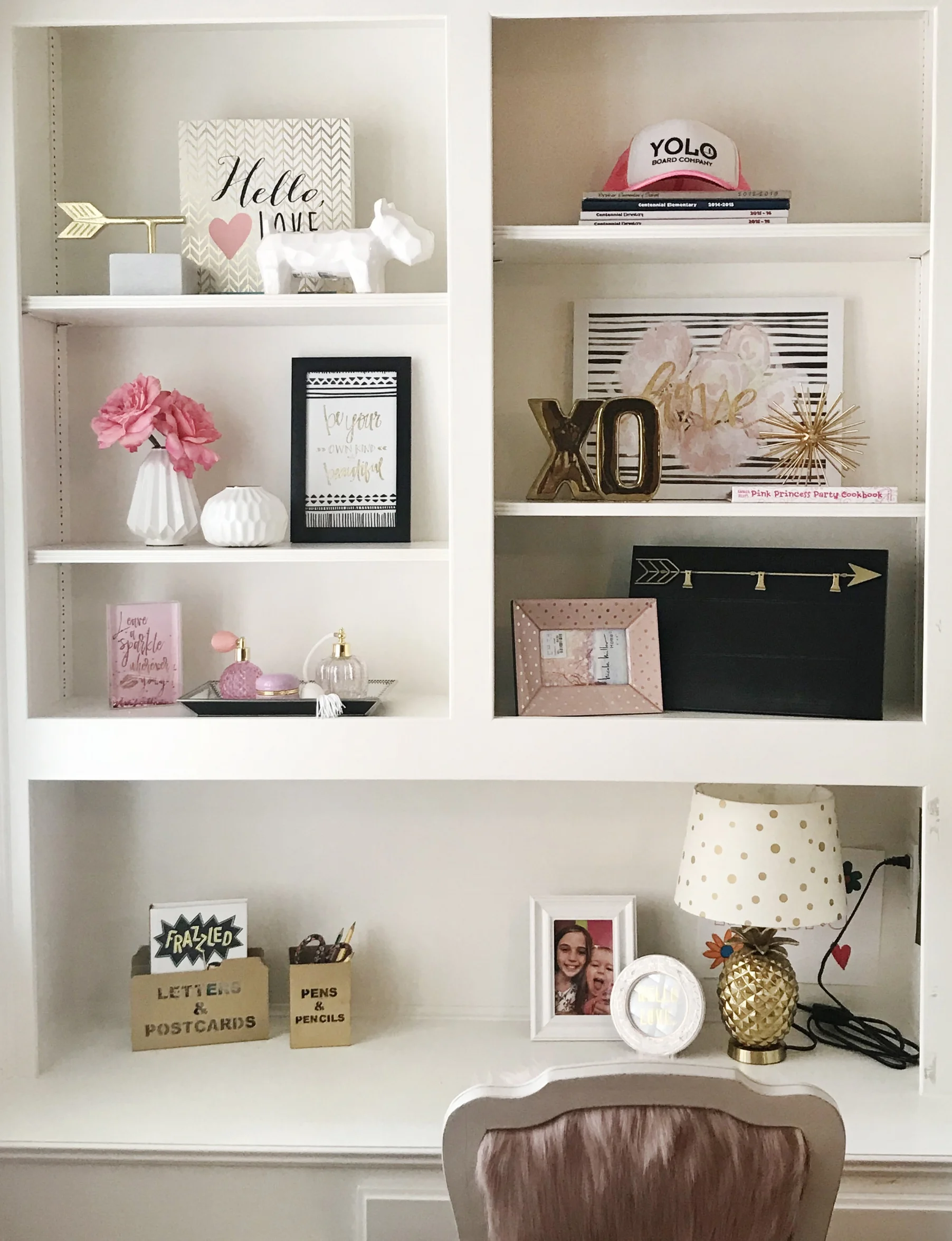 A Few Pops of Pink [Teen Girl Bedroom Decor]