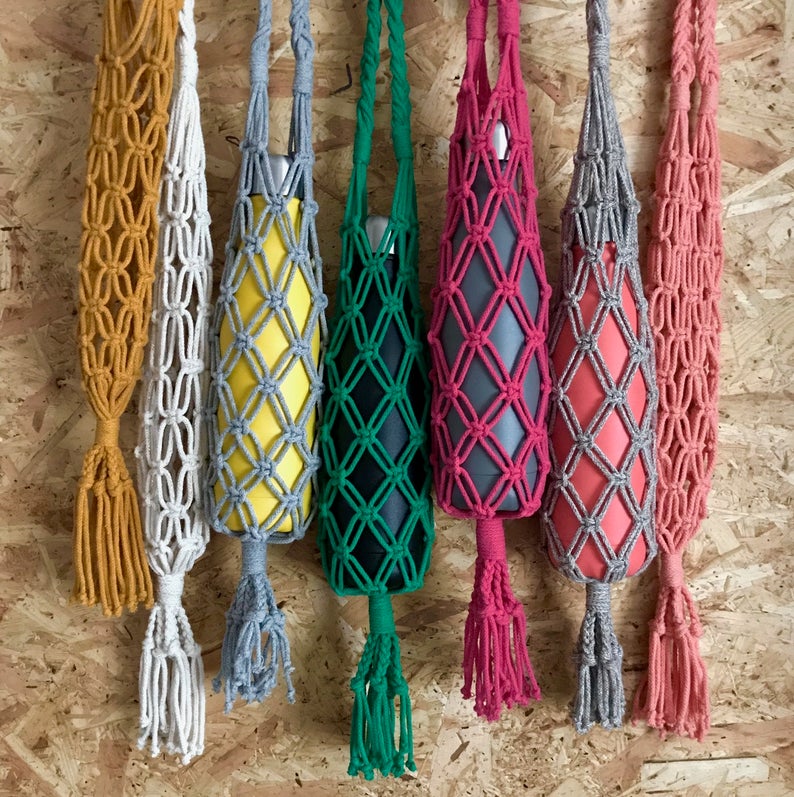 Macrame Water Bottle Bags
