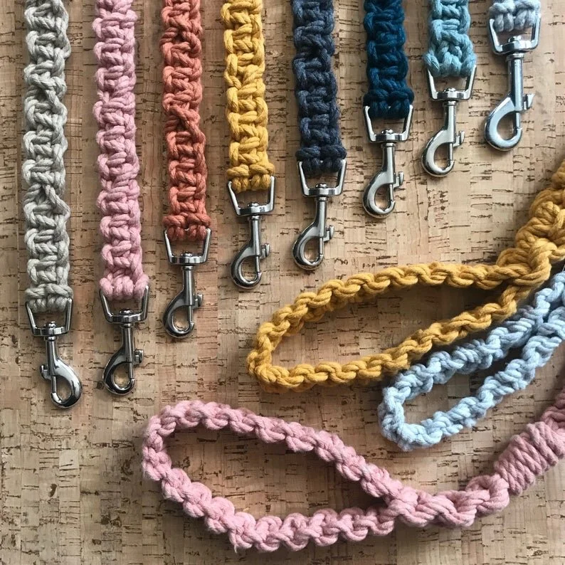 Macrame dog leash pattern