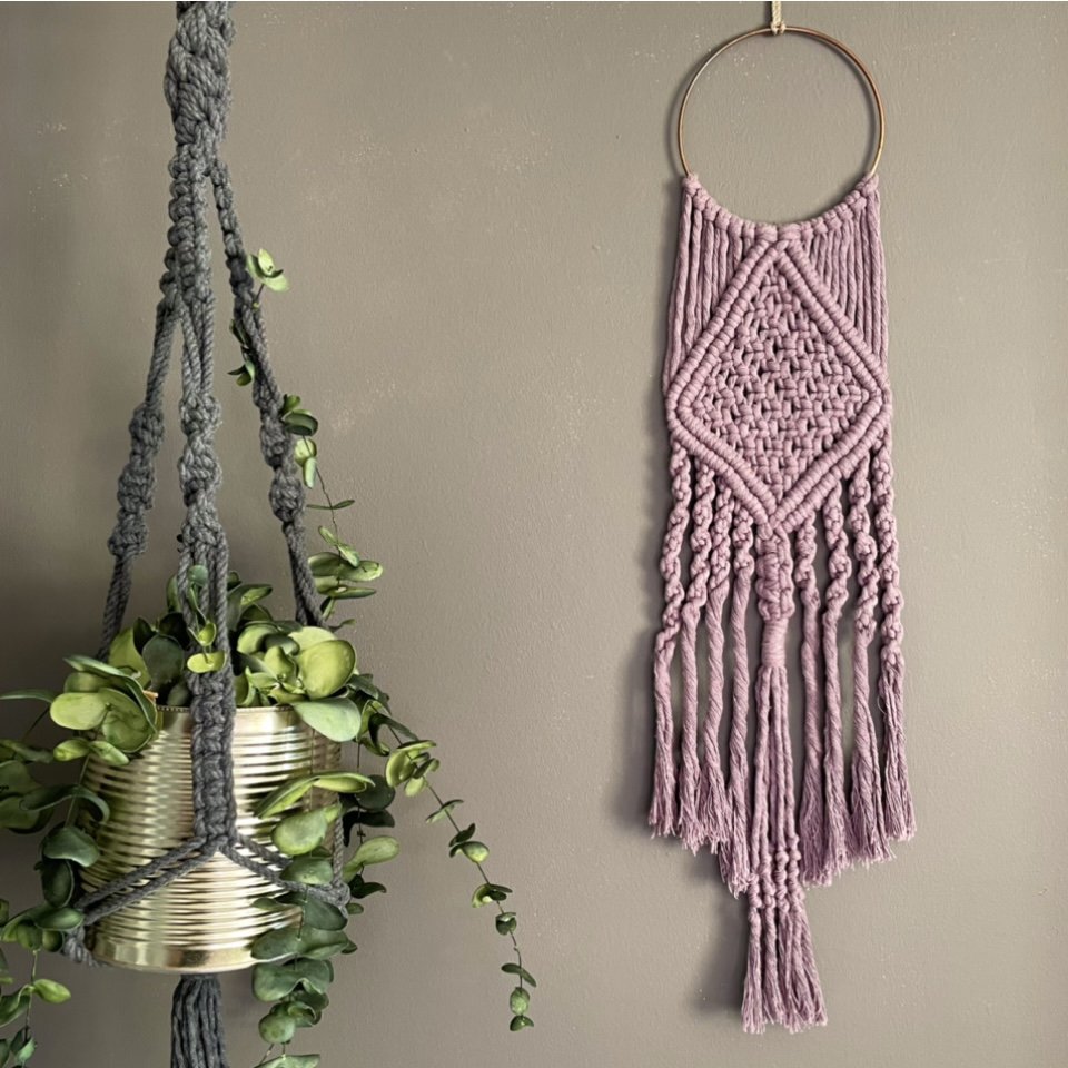 refill for wall hanging with copper hoop macramé kit — cocoon&me