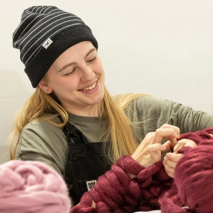 What an incredible week it’s been! 
🧶
The Knit + Stitch Show in London was absolutely buzzing with creativity, & we were thrilled to be part of the fun! 
🧶
Our workshops were a huge hit, with sessions like Small Arm Knit Blankets, Finger