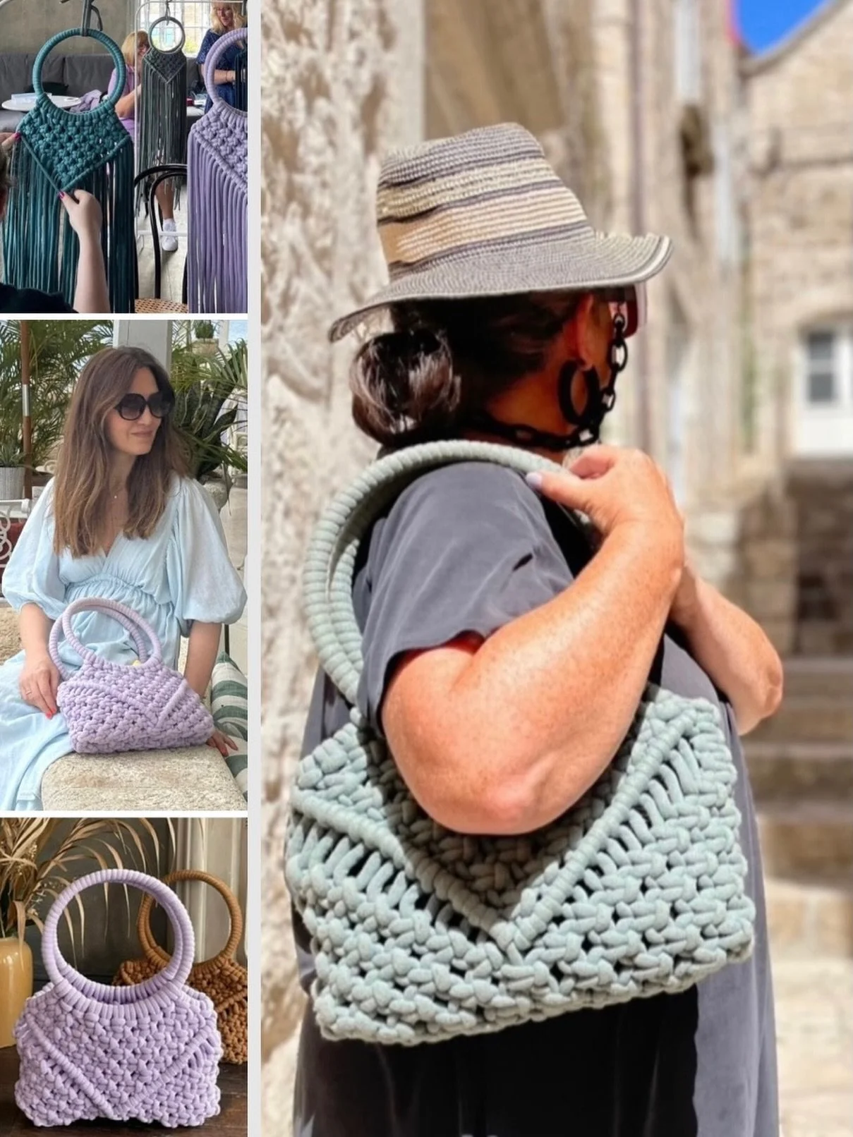 'CHITA' designer Macram&eacute; bag workshop - only 4 spots available ! 

Choose between 2 sizes &amp; a large selection of colours to suit every occasion ! 

Saturday 13th June 
Cocoon&amp;me Studio - Brighton 

Book soon - link in bio ☝🏽
.
.
.
#br