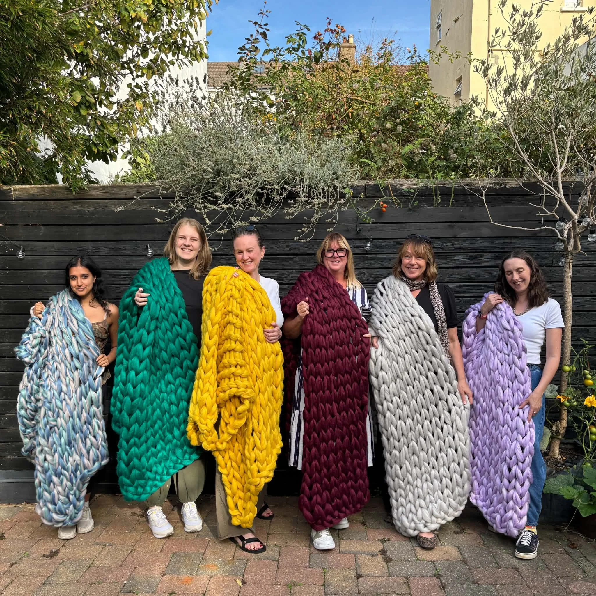 cocoon&me studio brighton arm knit blanket workshop