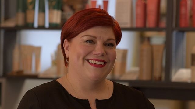 A still image from our video interview with Morine from @trademarksalonwi last week. 
She is a hair color master for sure! We had such a great time filming @morinebangle and @banglevan for their upcoming promotional video.... truly masters of their c
