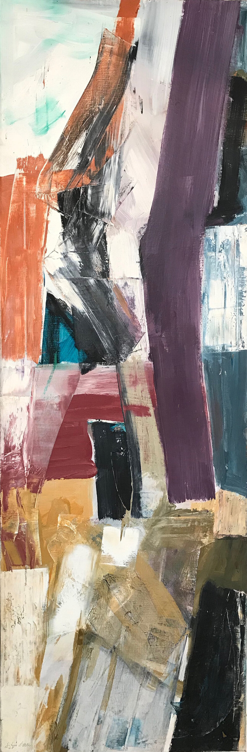  John Little Untitled 1958 Oil on canvas 81 x 27 inches