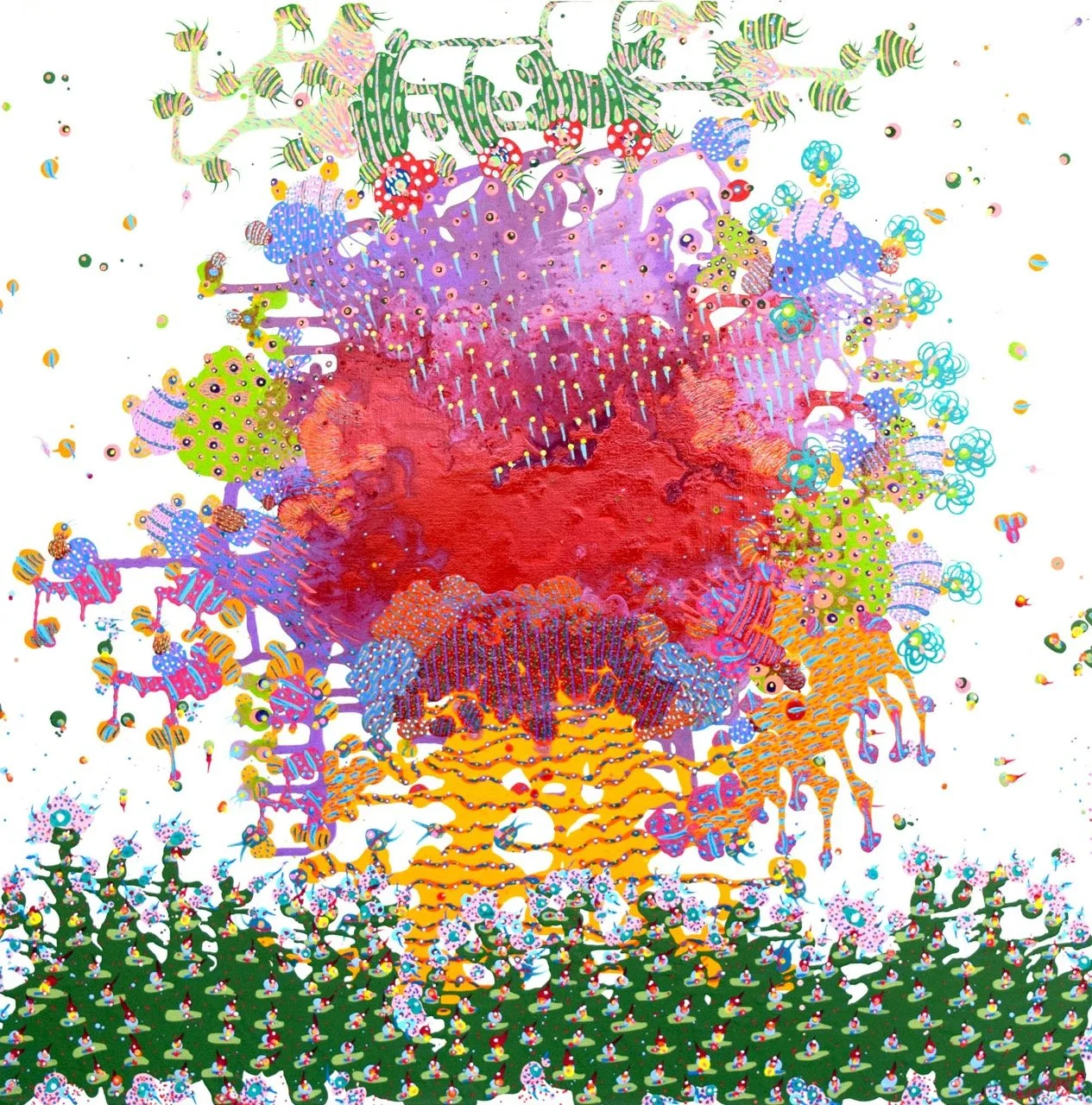 Spark 2023 Acrylic and Paint Marker on canvas 26x26inch Large.jpeg
