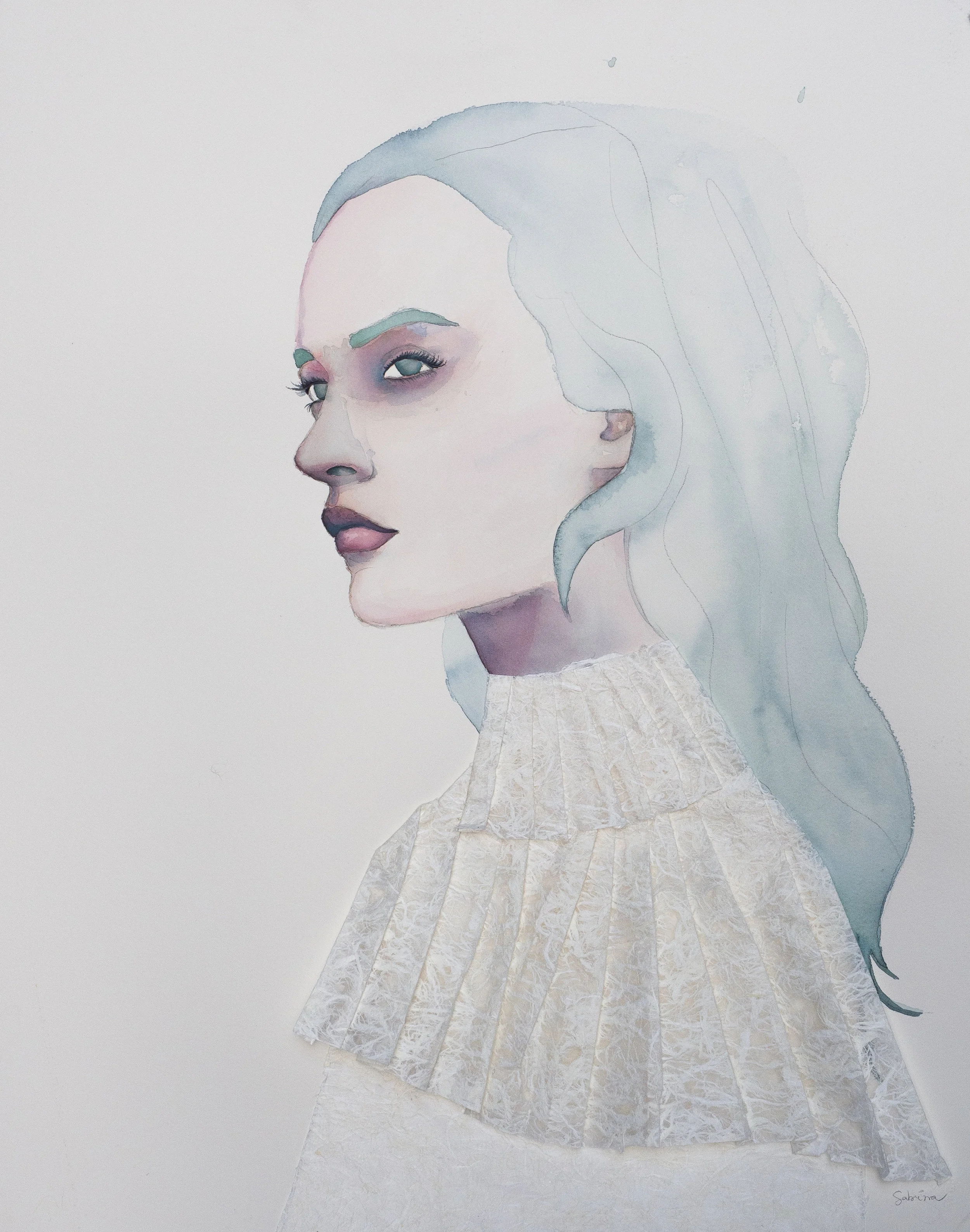 Watercolor and collage on paper 66cm x 51cm