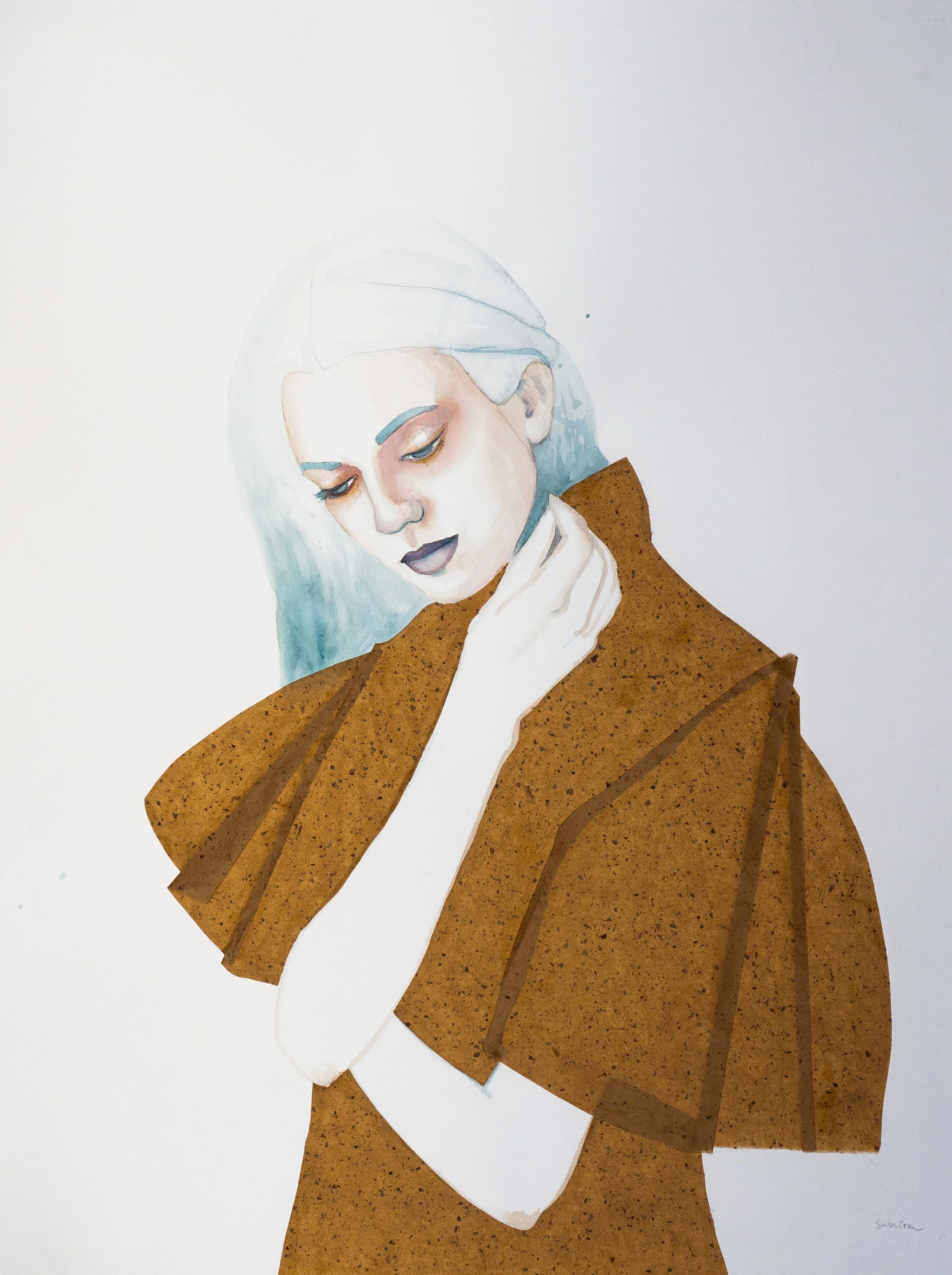 Watercolor and collage on paper 76cm x 56cm