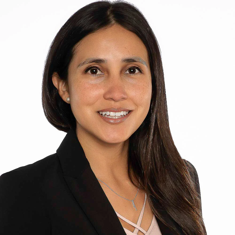 Medical application headshot on a white background