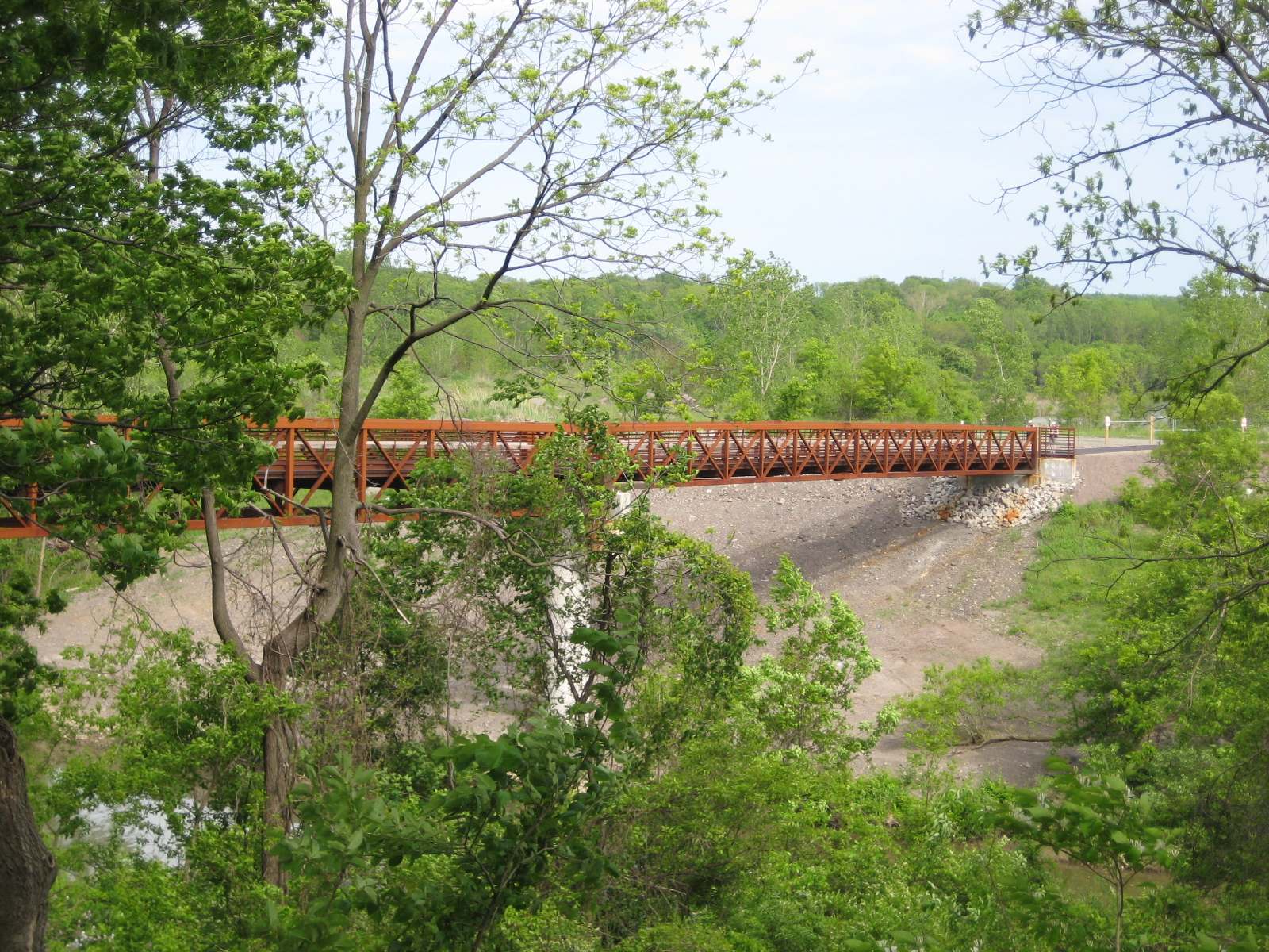 Pedestrian bridge on the Steel Mill Trail