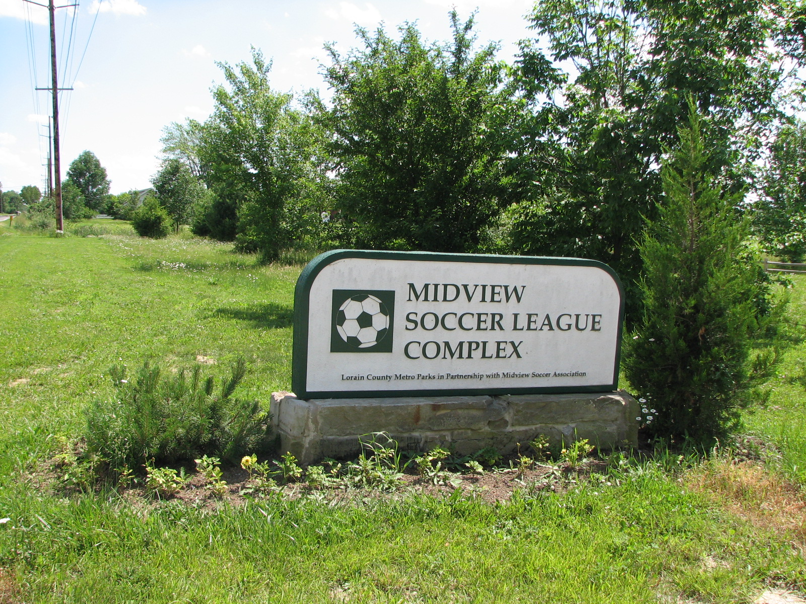 Entrance to the Midview Soccer Complex