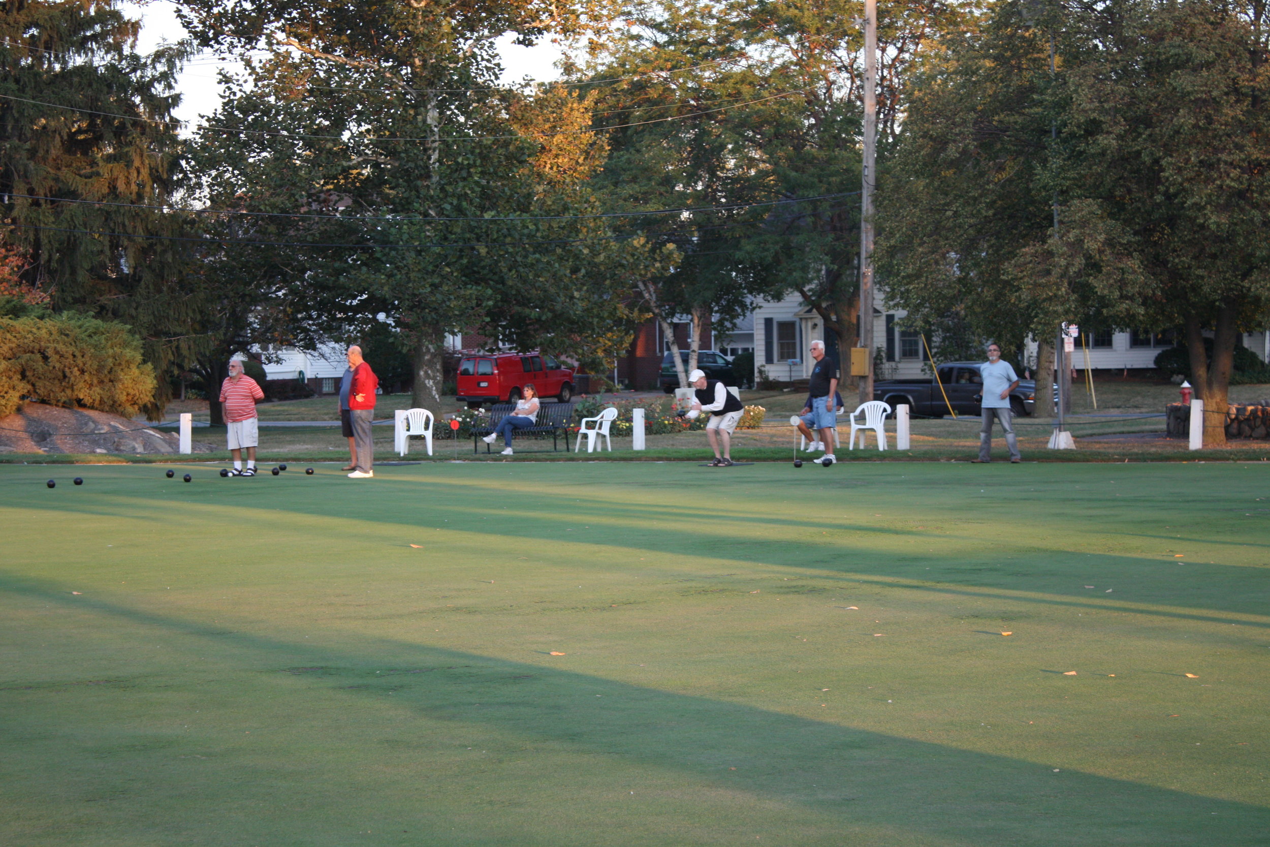 Lawn Bowling course on the top section of Lakeview Park