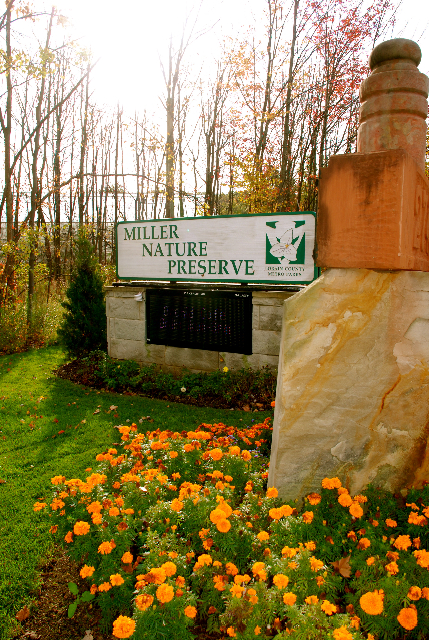 Entrance to Miller Nature Preserve