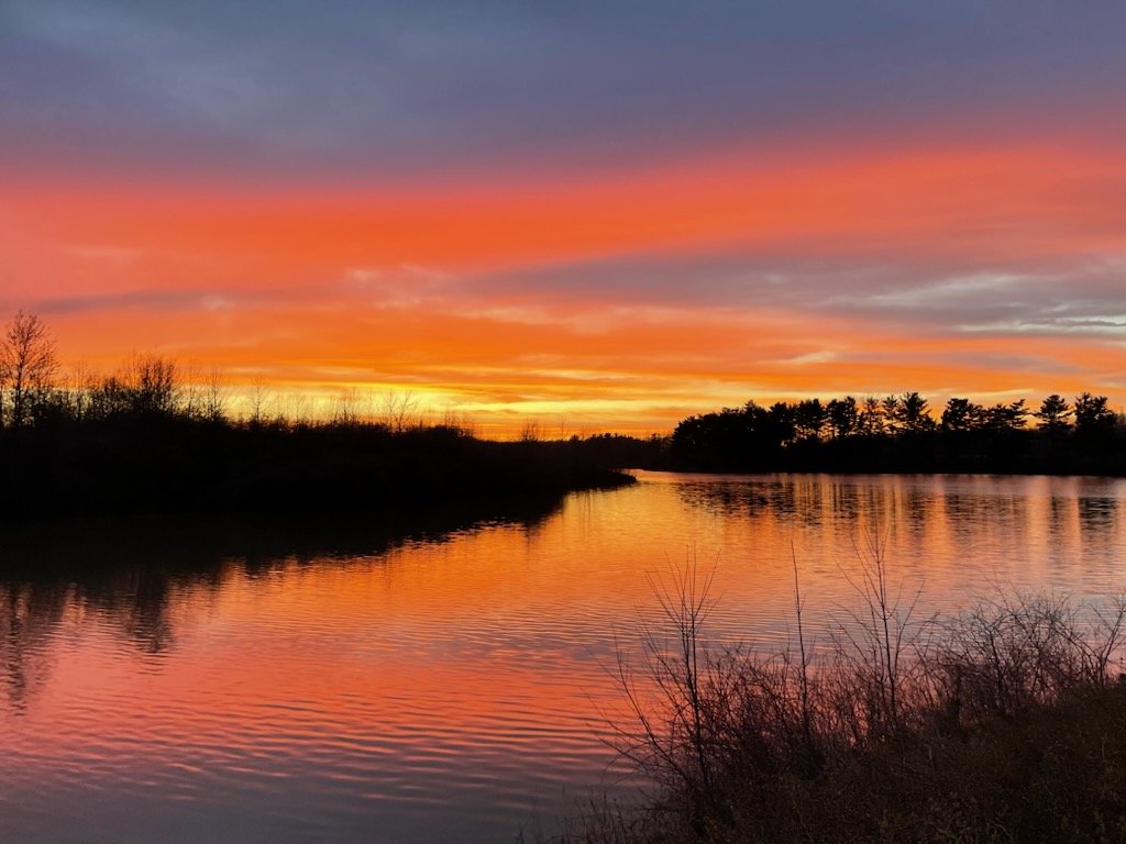 Sunset on the reservoir