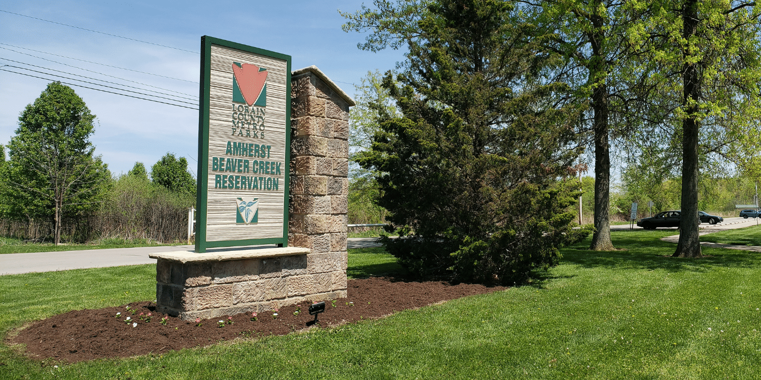 Entrance to Amherst Beaver Creek Reservation