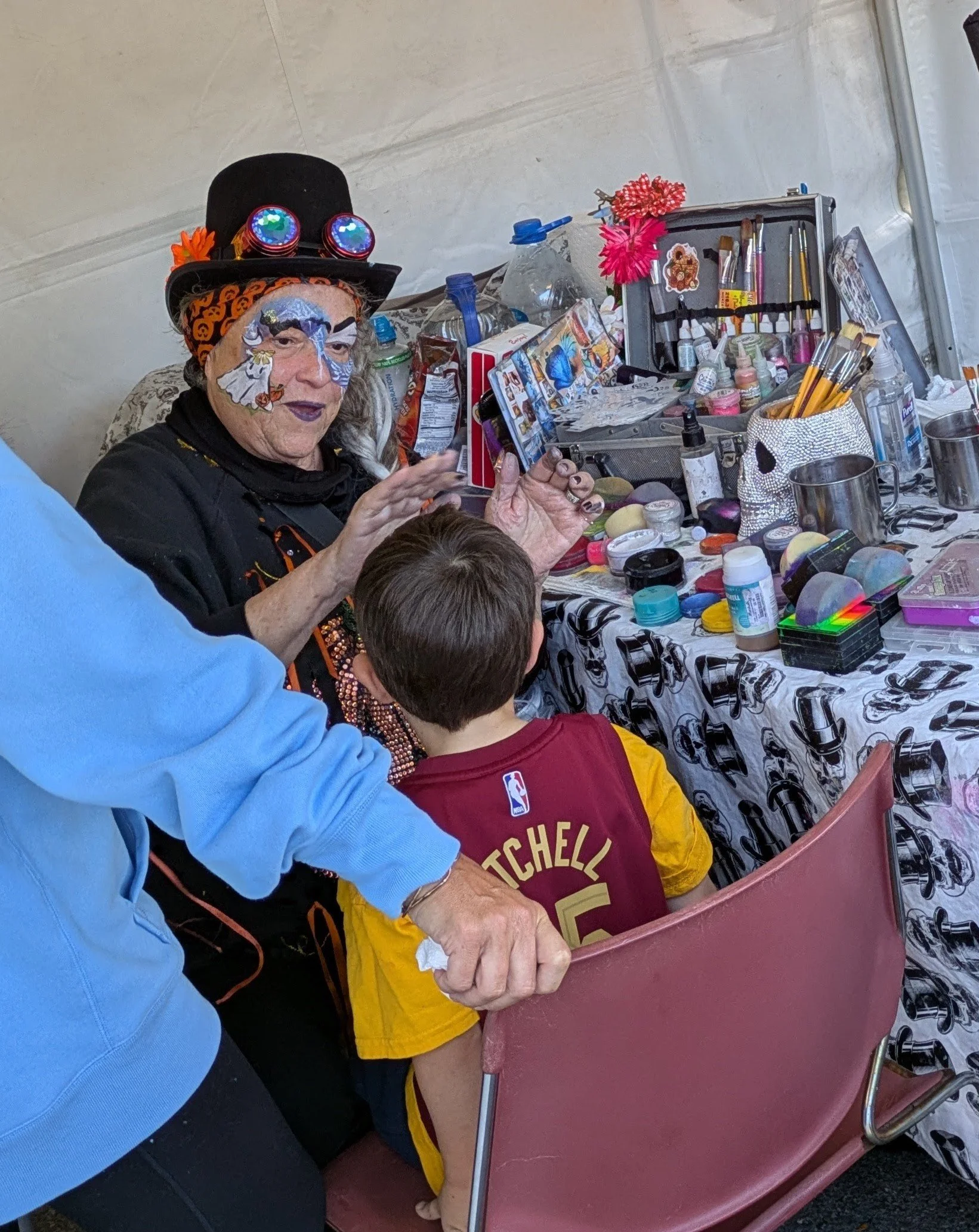 Face-painting at Halloween Fair