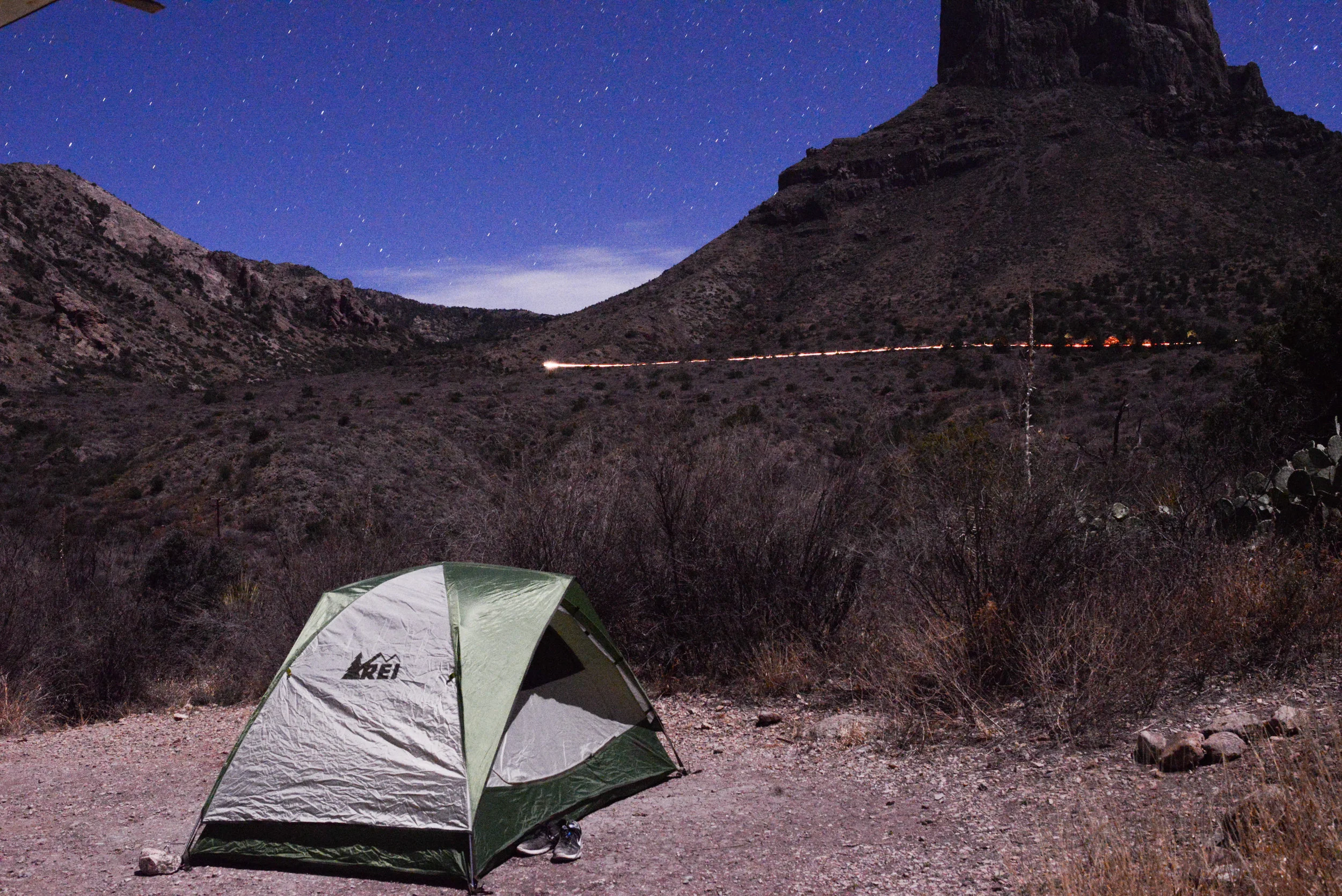 Chisos Basin campground @ night // Big Bend National Park