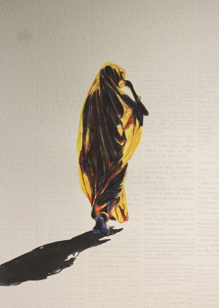 Indian Woman #Dipti (relief text series II) 