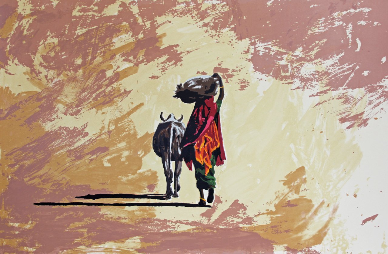 Woman and Cow 