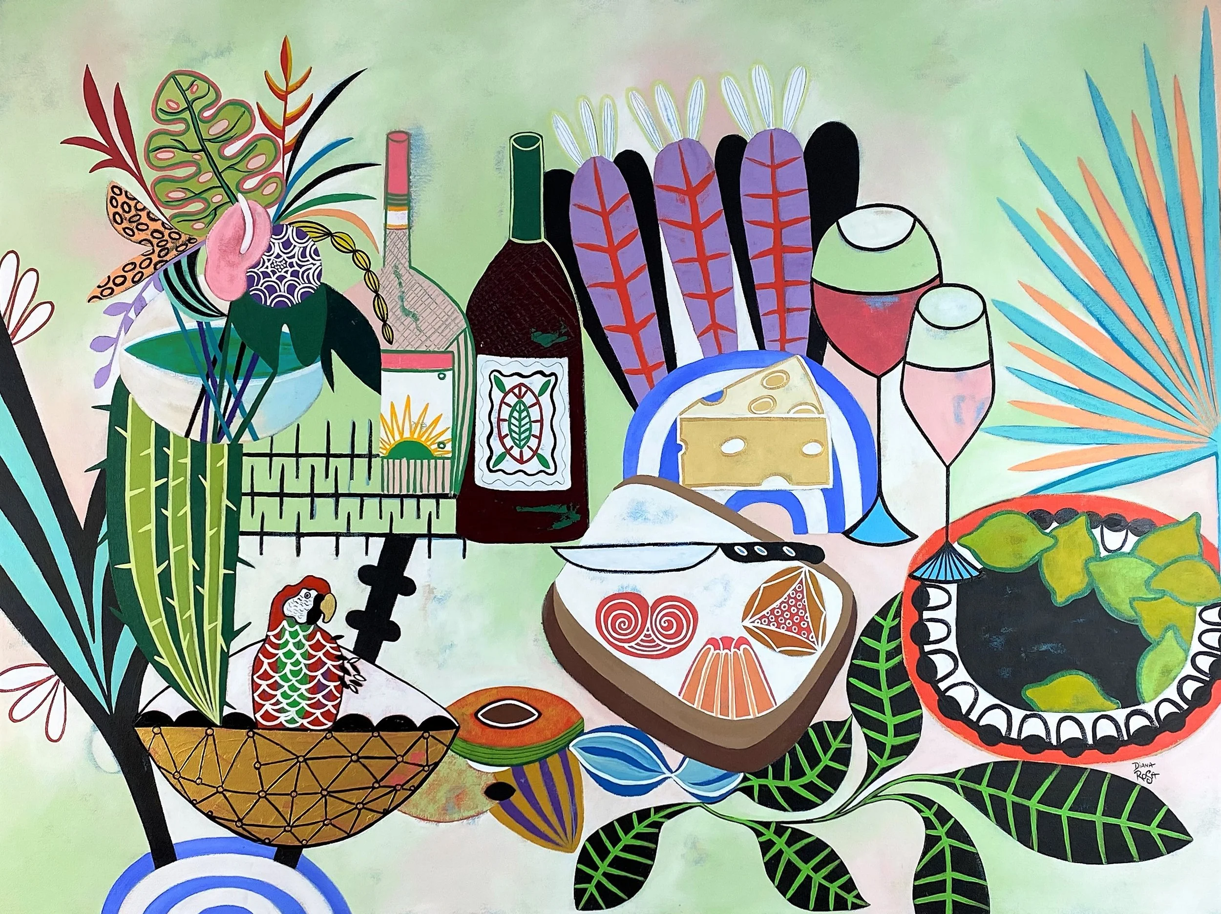 NEW DR 02 Wine and fruits table, 48 x 36.JPG