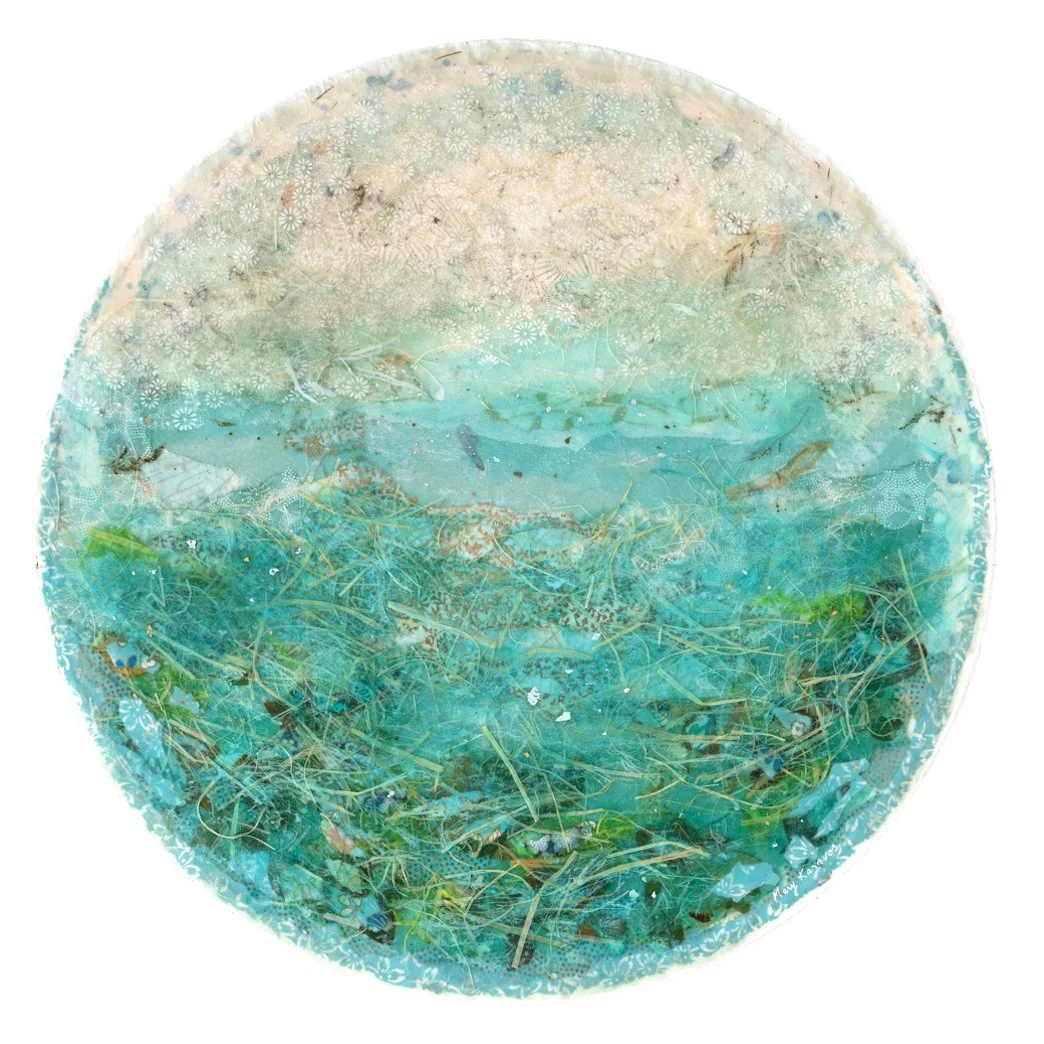 1.Mary_Karavos_20%22x20%22Seafoam Breeze(Imported Papers on Birch Panel)adjusted.jpeg