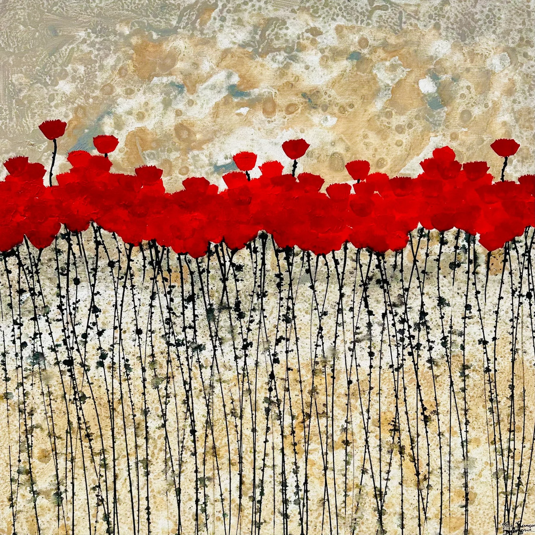 Red Flower Field Series II