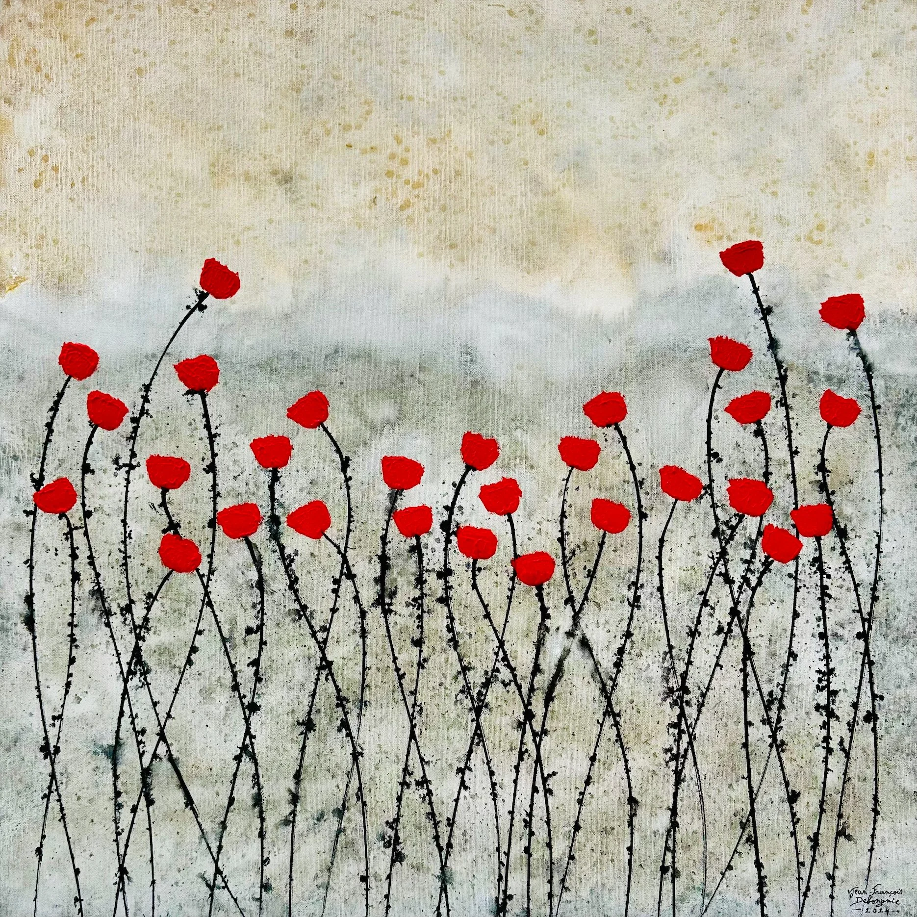 Red Flower Field Series III