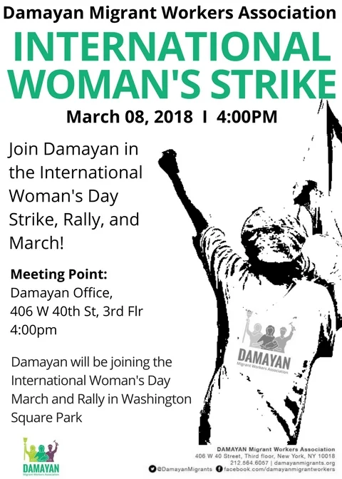 Damayan Stands with Working Class Women on International Women's Day 