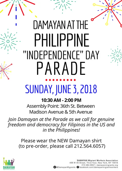 Join Damayan at the Philippine "Independence" Day Parade!