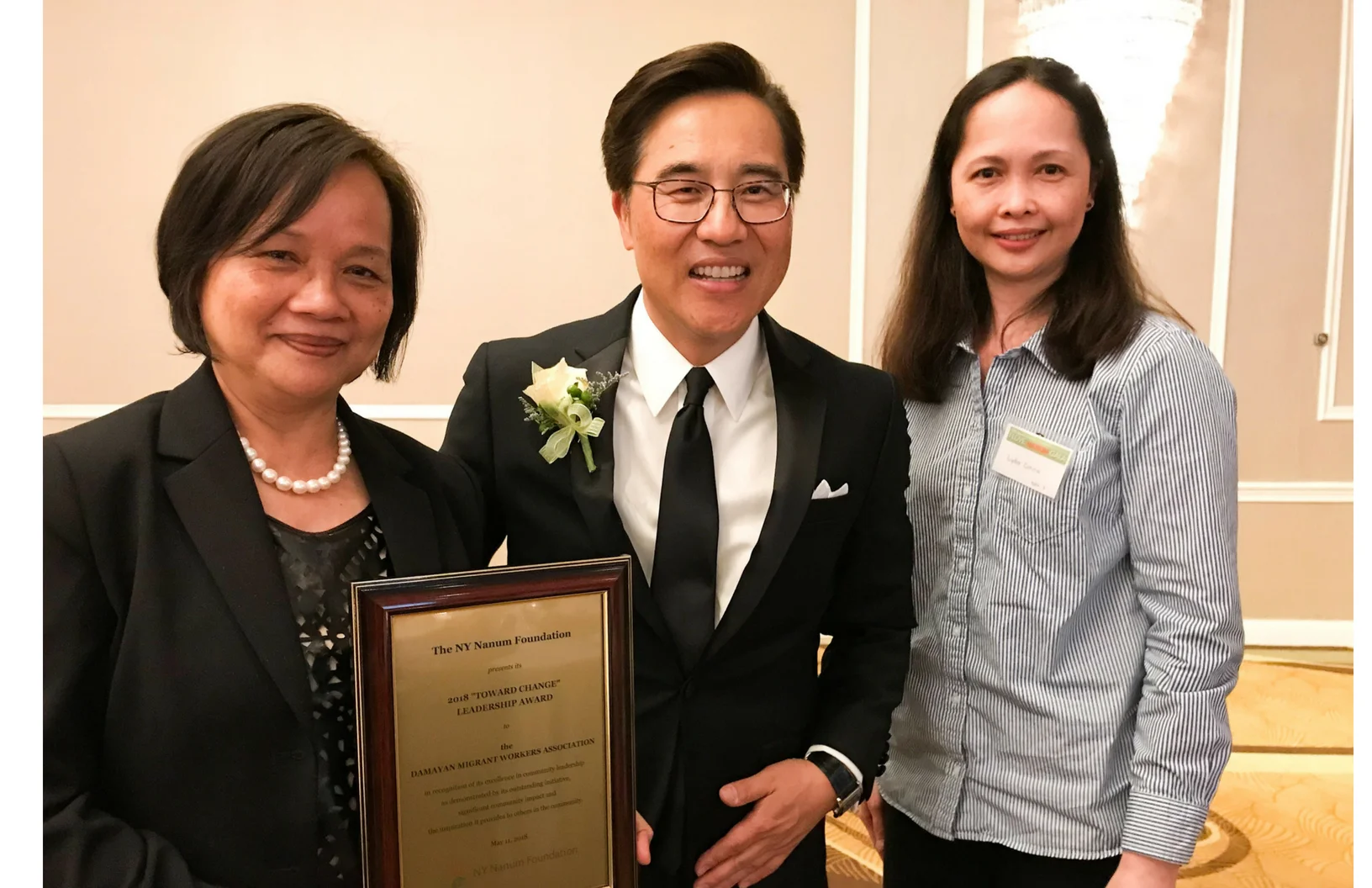 Damayan Receives NY Nanum Foundation's "Toward Change" Leadership Award