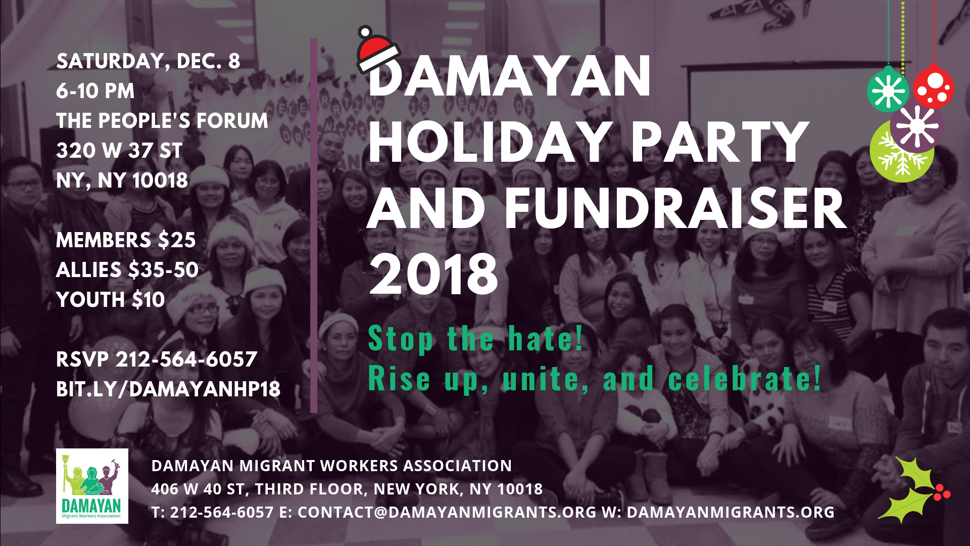 Damayan Holiday Party and Fundraiser 2018