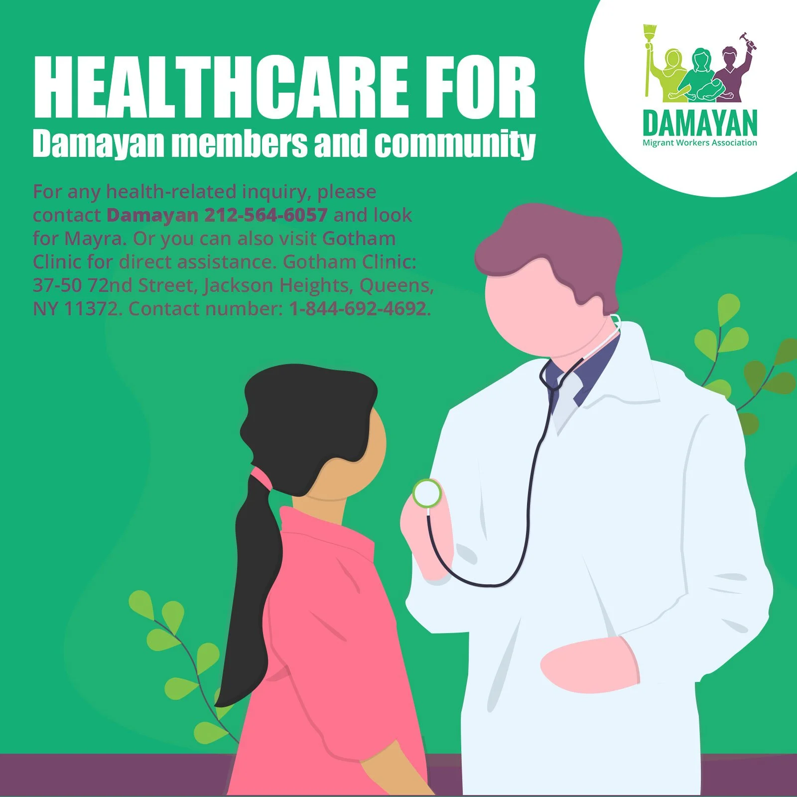 Healthcare for Damayan Members and Community