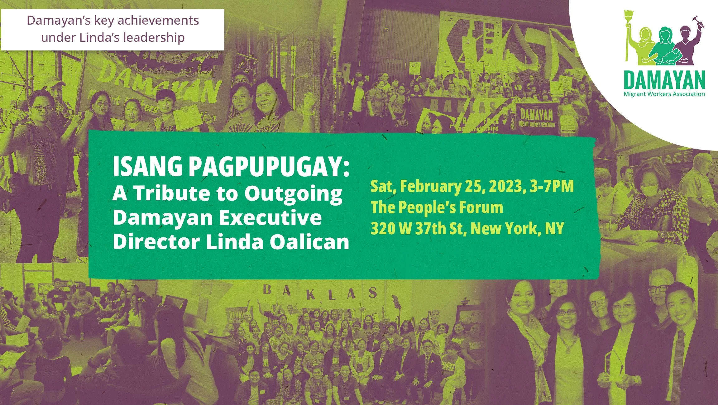 Damayan Key Accomplishments under Linda’s Leadership