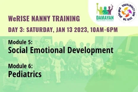 WeRise Nanny Training Day Three - Social Emotional Development and Pediatrics