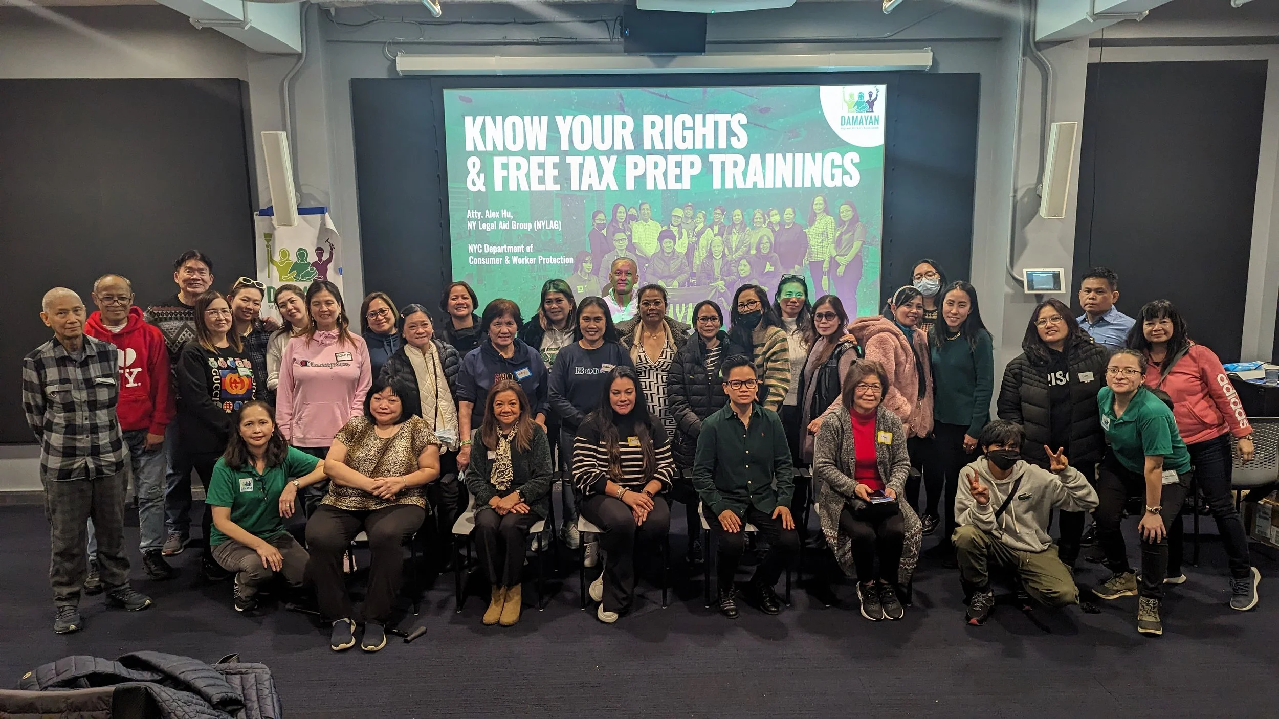 Damayan Held Know Your Immigrant Rights and Free Tax Prep Training to a Packed Audience