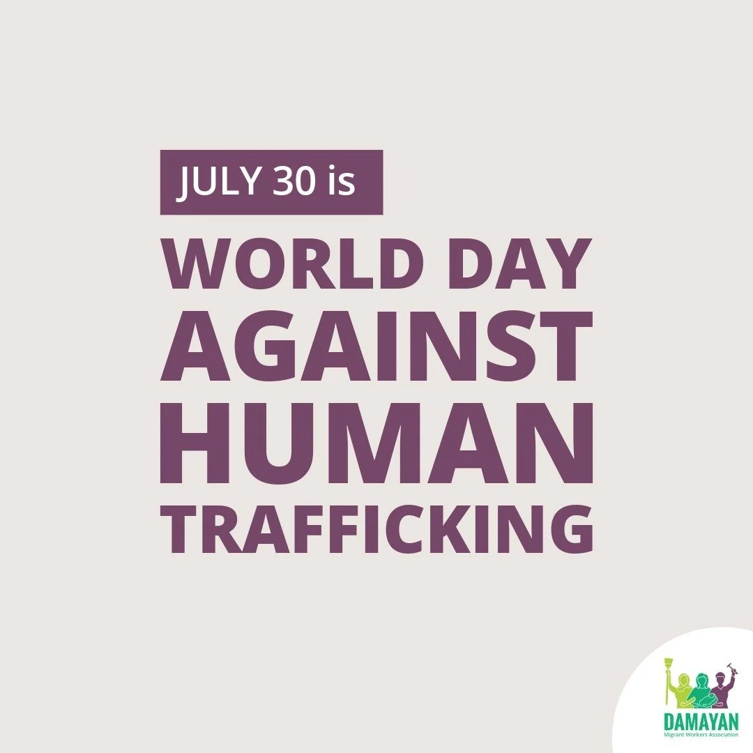 World Day Against Human Trafficking: Damayan Urges Community to Fight Together 
