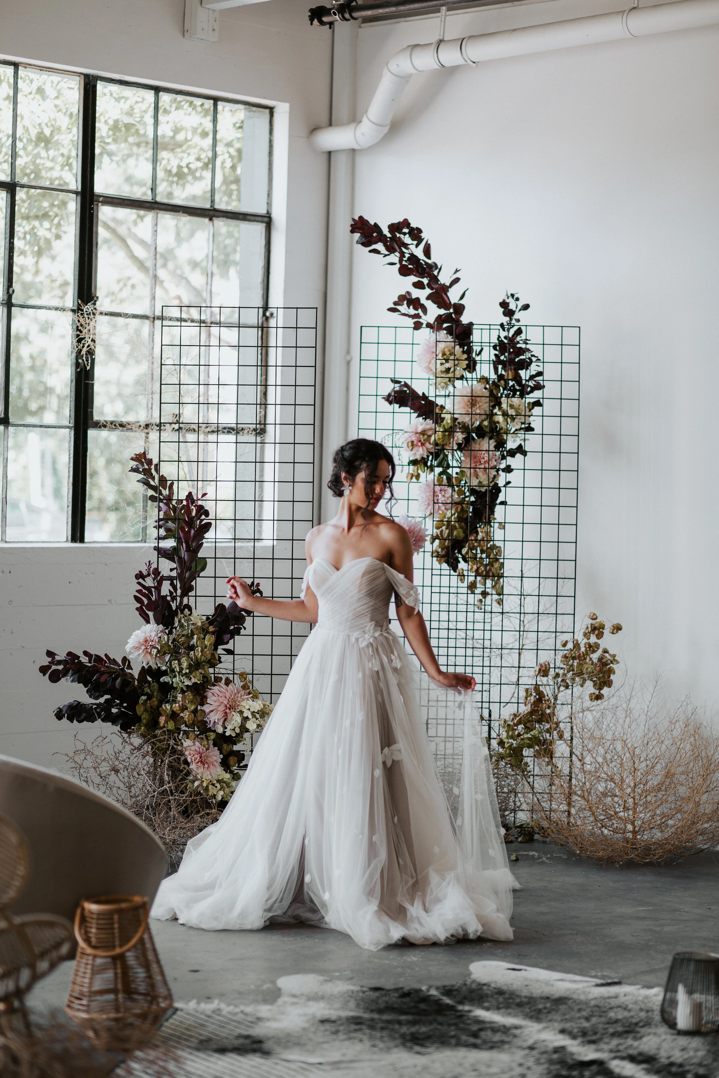 White Wedding Styled Shoot | The Bindery Event Space