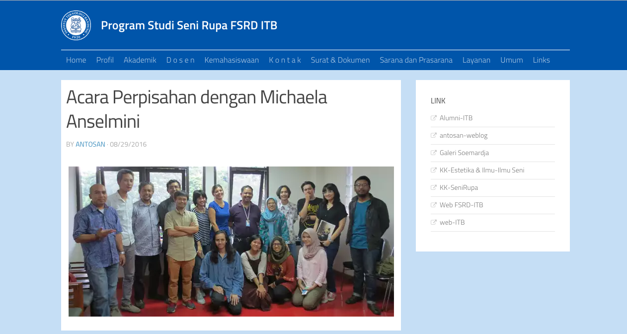 Konservasi Karya Seni Rupa - ITB, 22nd August 2016