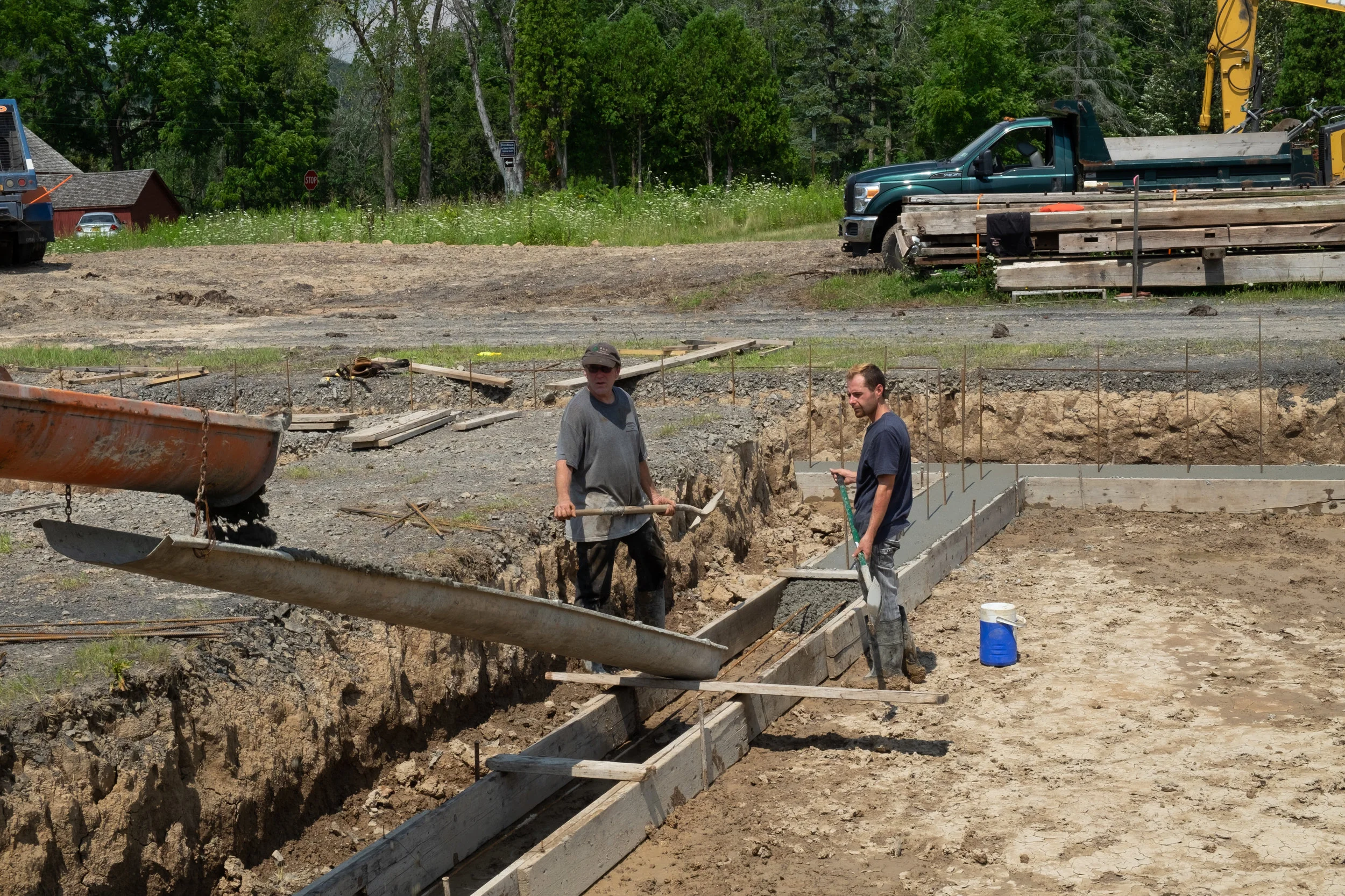 Pouring the Footing.