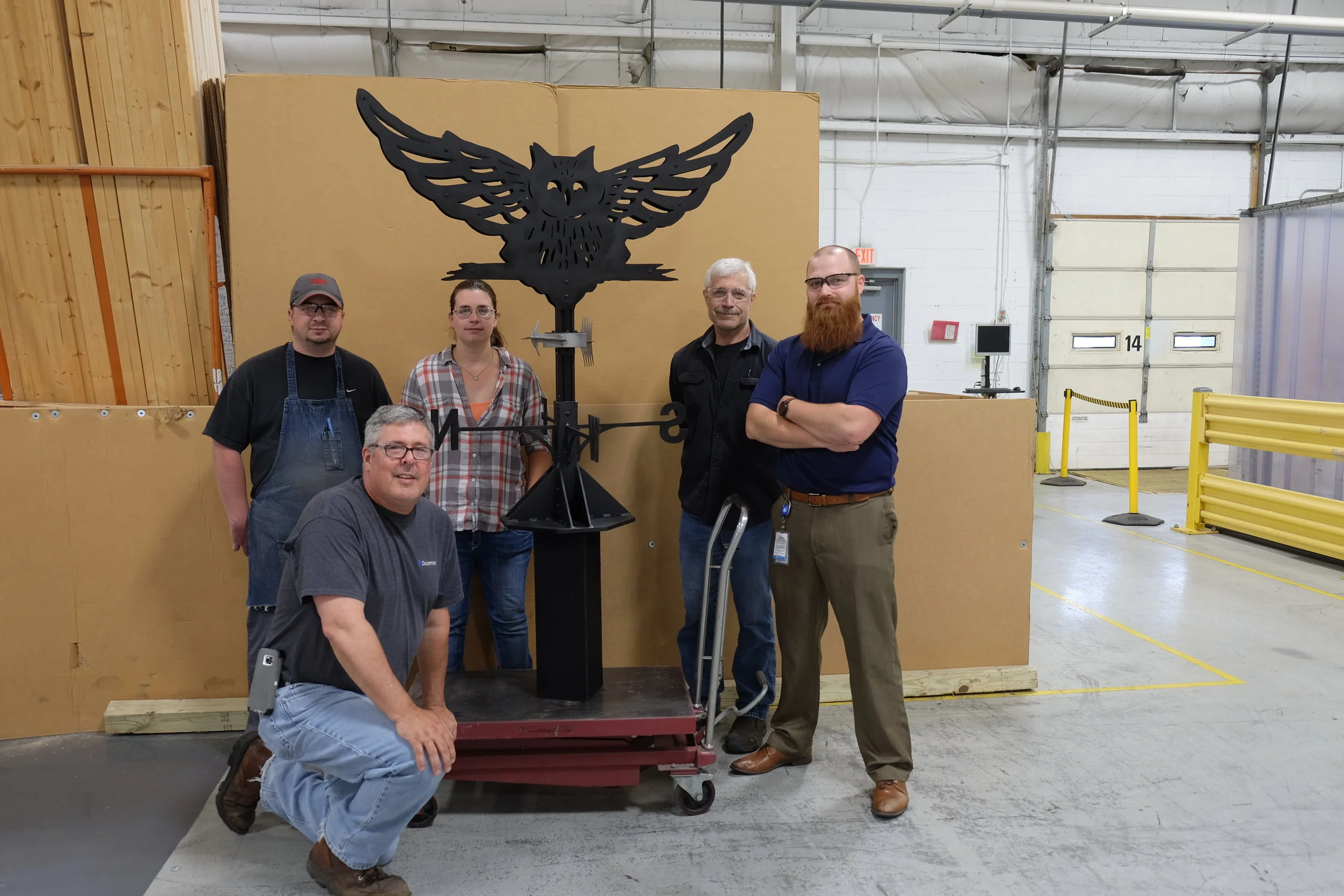  Team from Ducommun who build the weathervane 