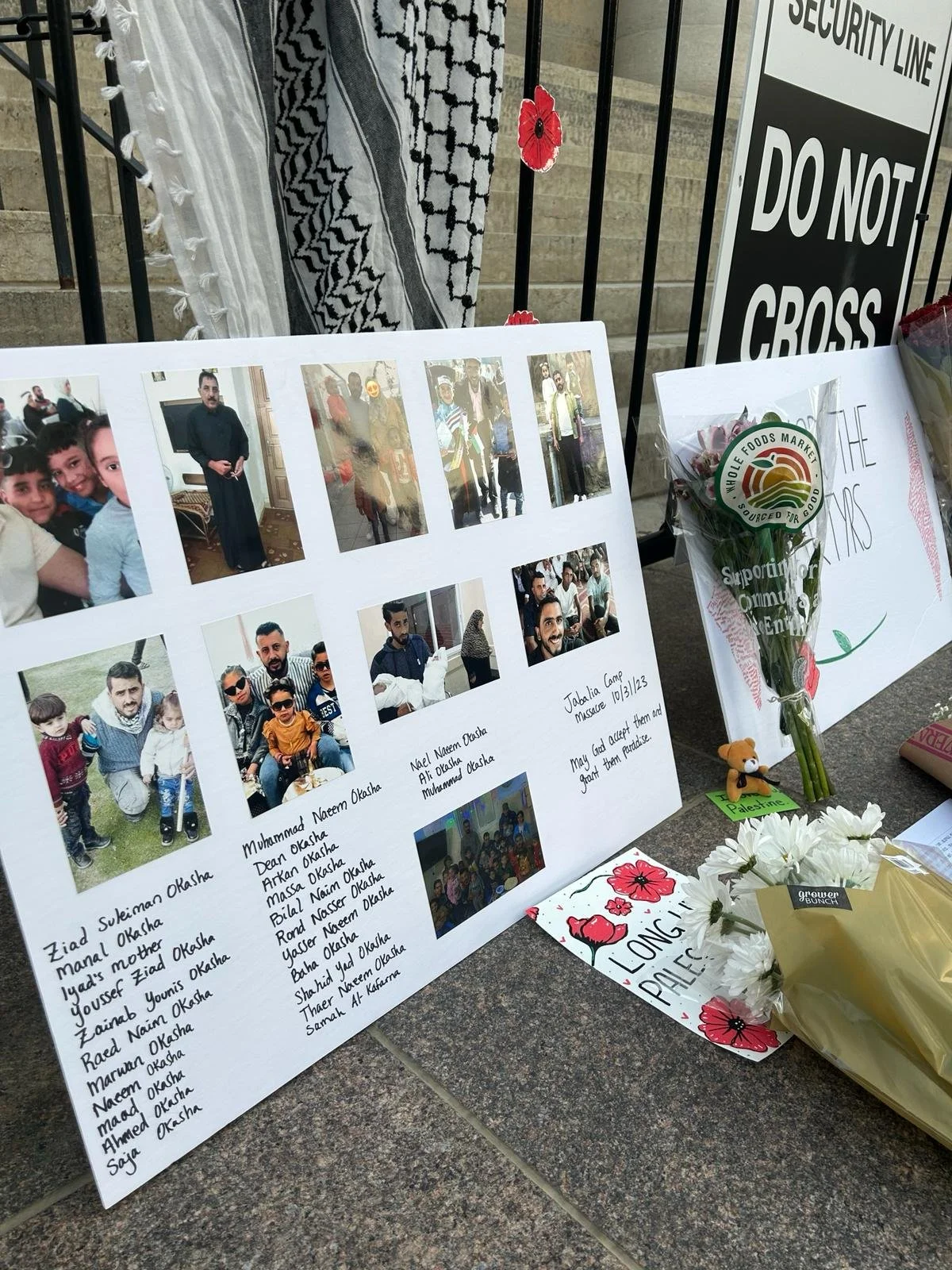 Vigil for 30+ members of the Okasha family killed by the g-side