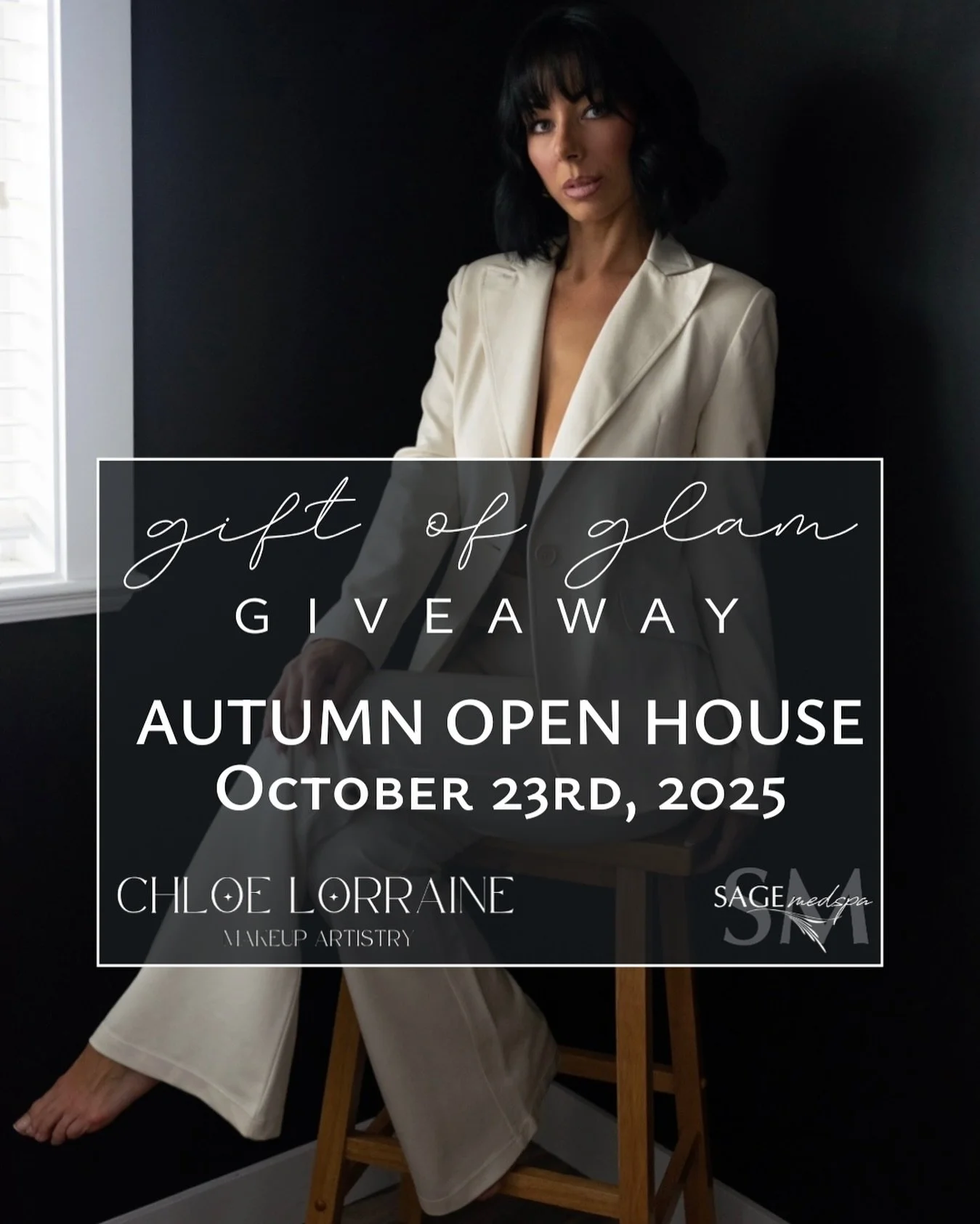 ✨ GIVEAWAY TIME ✨

We&rsquo;re celebrating Sage Medspa&rsquo;s Autumn Open House on October 23rd with a glam treat for TWO lucky winners! 💄🤍

@chloelorraine.mua + @sagemedspacr are giving away TWO complimentary makeup application/tutorials &mdash; 
